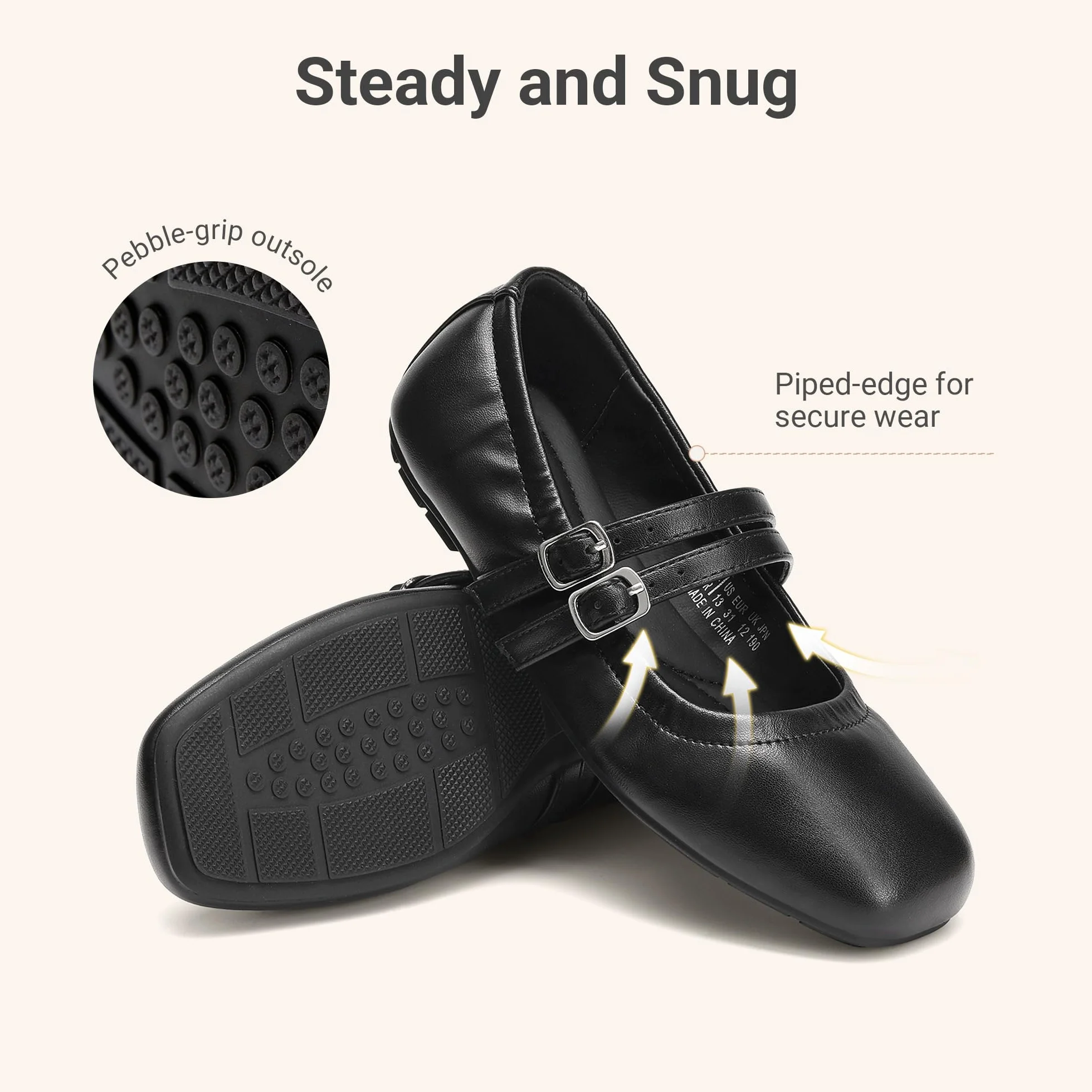 DREAM PAIRS Mary Jane Ballet Shoes for Girls Wedding Party
