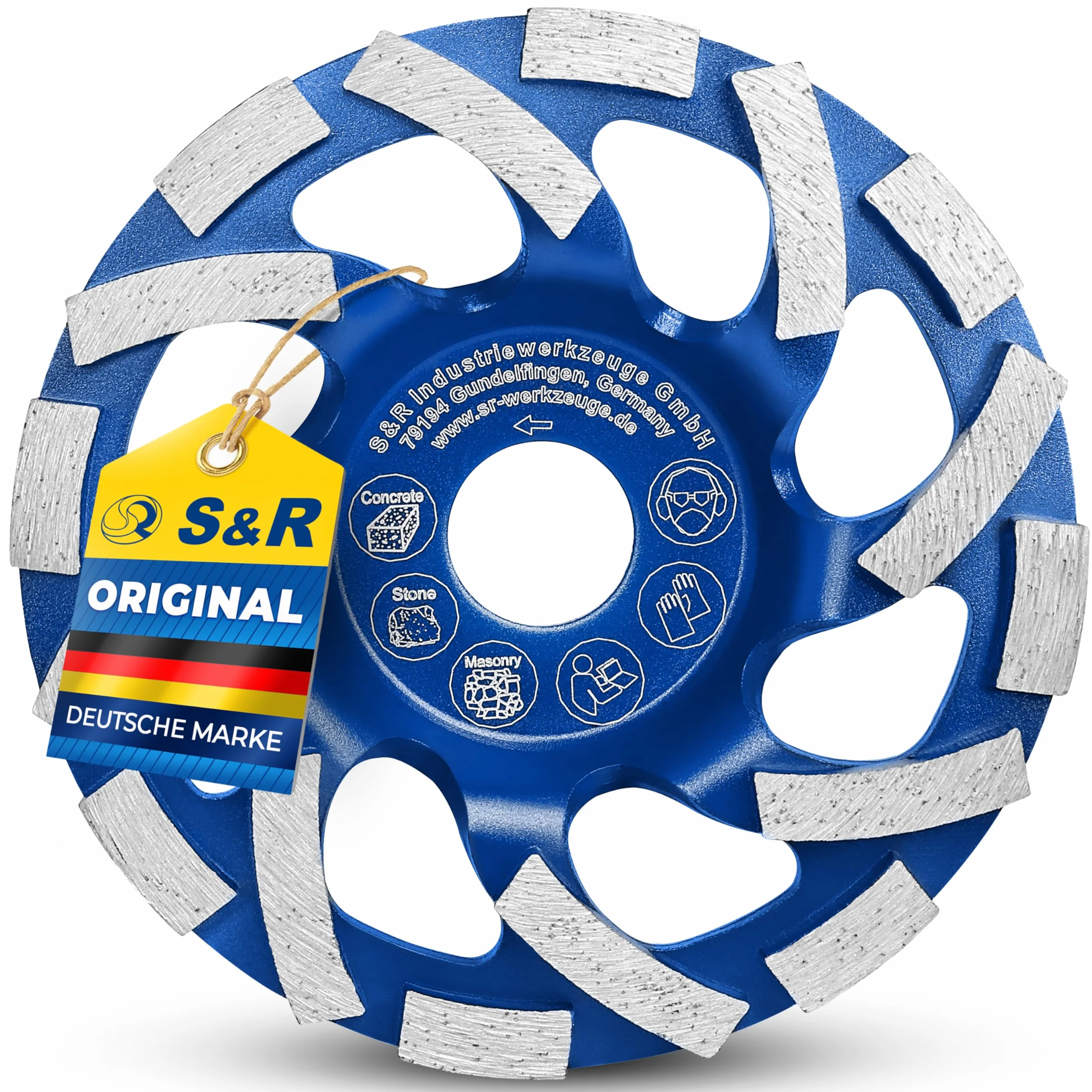 S&R Muela Diamante 125mm Disco Desbaste Hormigon para Ladrillo Piedra Granito