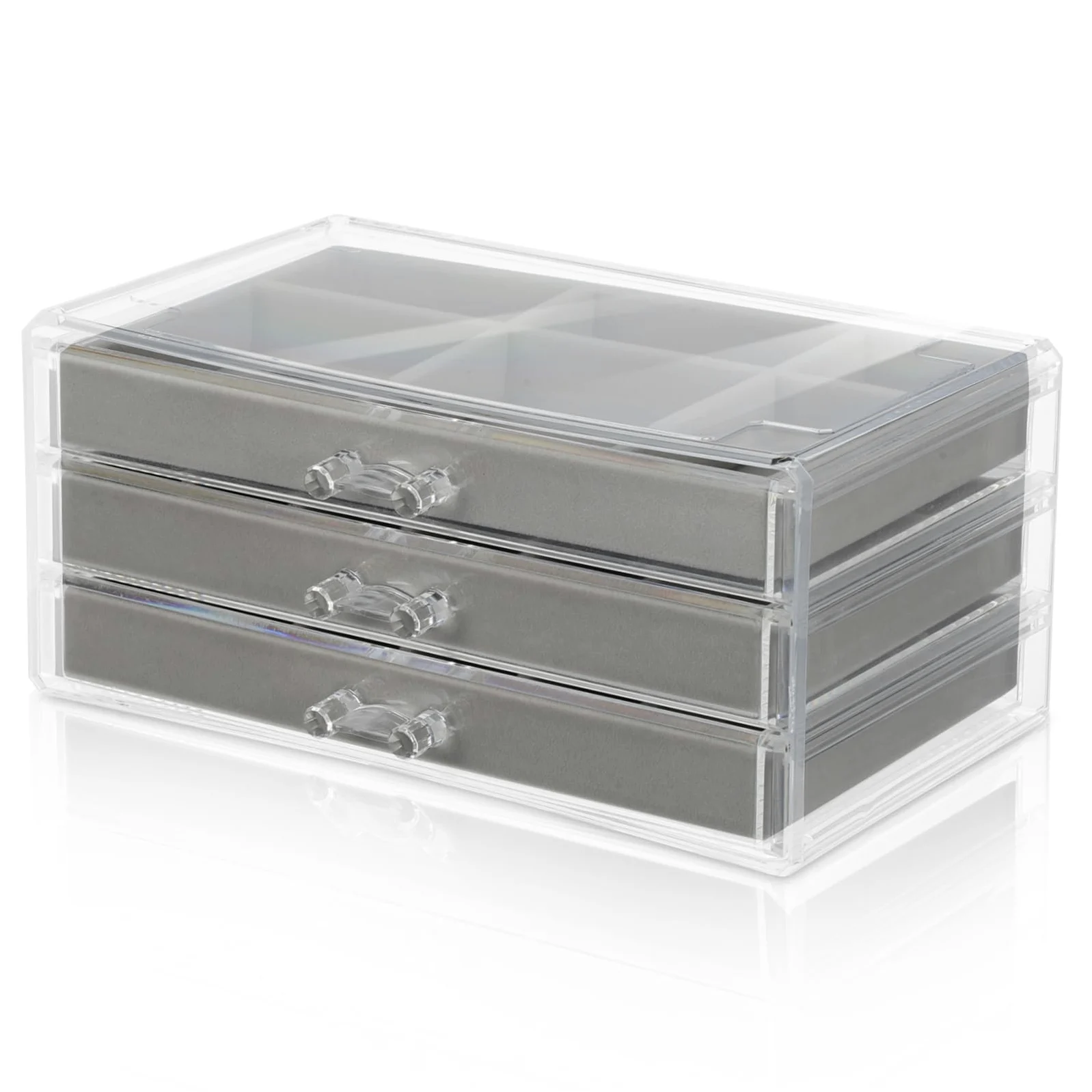 Veemoon Organizador De Joyería Multifuncional Con Compartimentos Caja De Almacenamiento De Accesorios Para Pendientes Anillos y Collares Diseño Elegante Para Viajes y Uso Diario