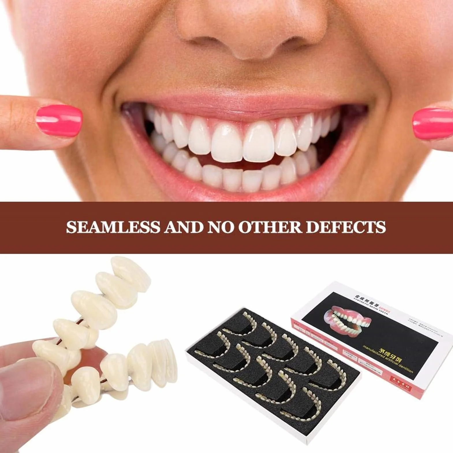 Juego de dientes postizos de resina, modelo de enseñanza dental, 280 piezas, suministro dental