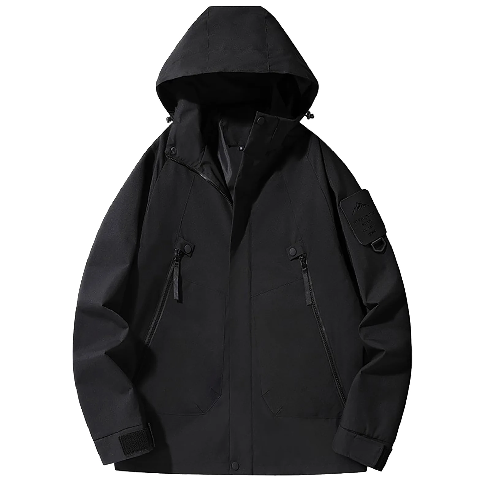 Chubasquero para mujer, ligero, cortavientos, holgado, chubasquero, ropa de senderismo con capucha, talla grande