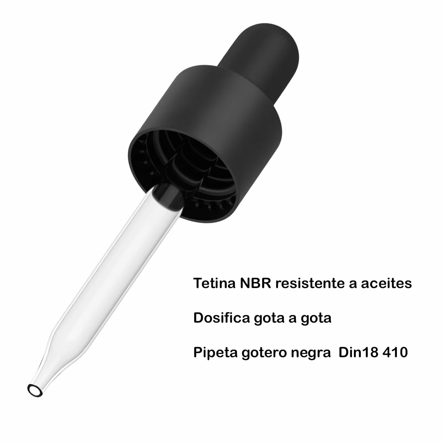 Botellas de Vidrio Ámbar 30 ml con Pipeta Cuentagotas - 100 Frascos