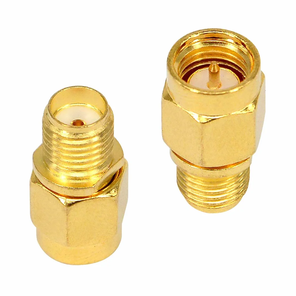 Adaptador SMA Macho a Hembra Conector Coaxial Antena WiFi Baja Pérdida para FPV Dron - Paquete de 2