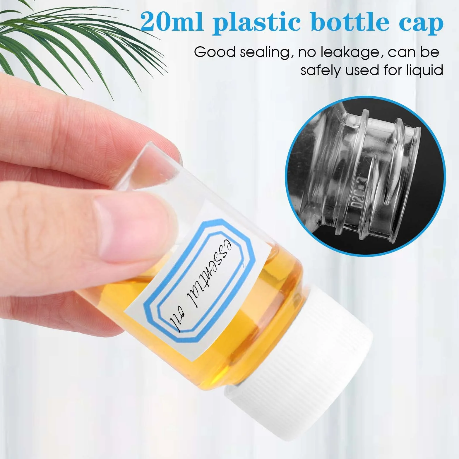 UMILKI 30 Frascos Pequeños de Plástico para Muestras, 20 ml con Tapón de Rosca