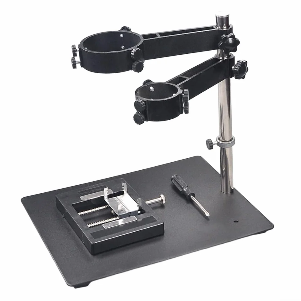 Soporte ajustable para pistola de calor, plegable 360°, base de abrazadera acero inoxidable