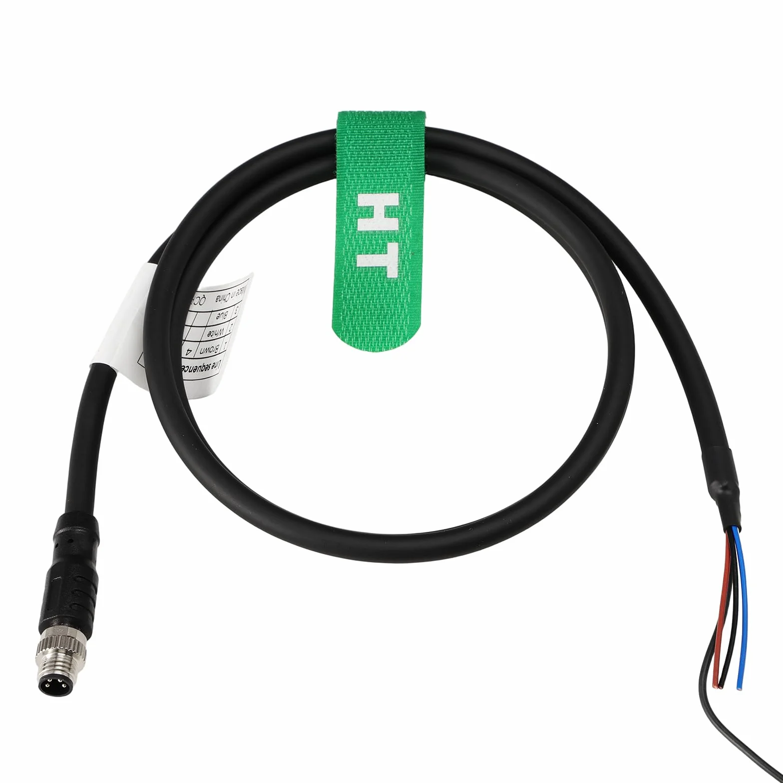 HangTon Cable de alimentación M8 4 pines macho A-Code PVC 10m para interruptor Keyence