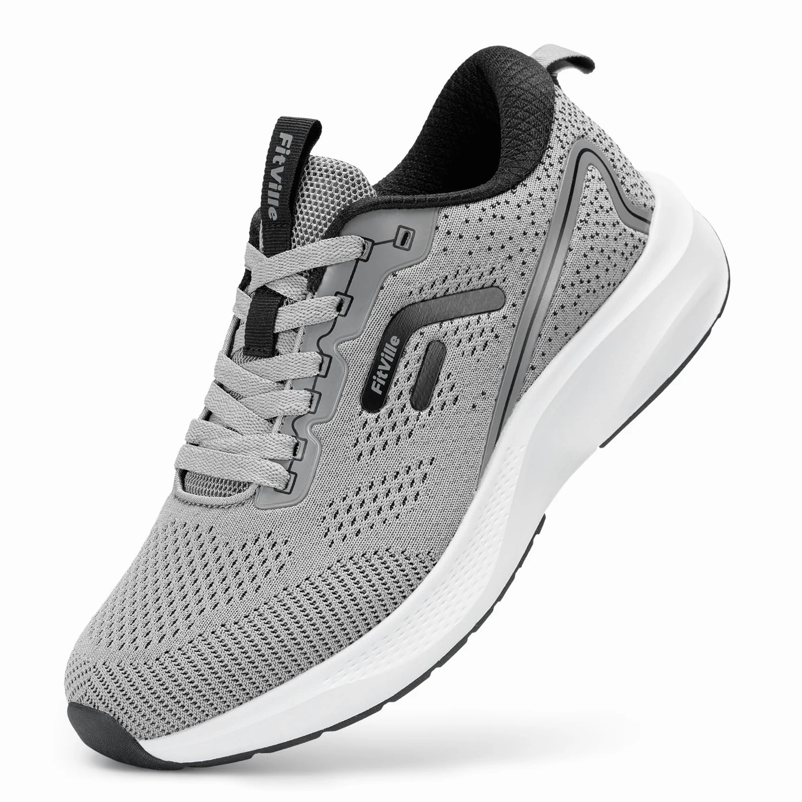 FitVille Zapatillas Running Hombre Anchos Zapatos para Correr de Exterior Transpirables Deportivo Sneakers Antideslizantes