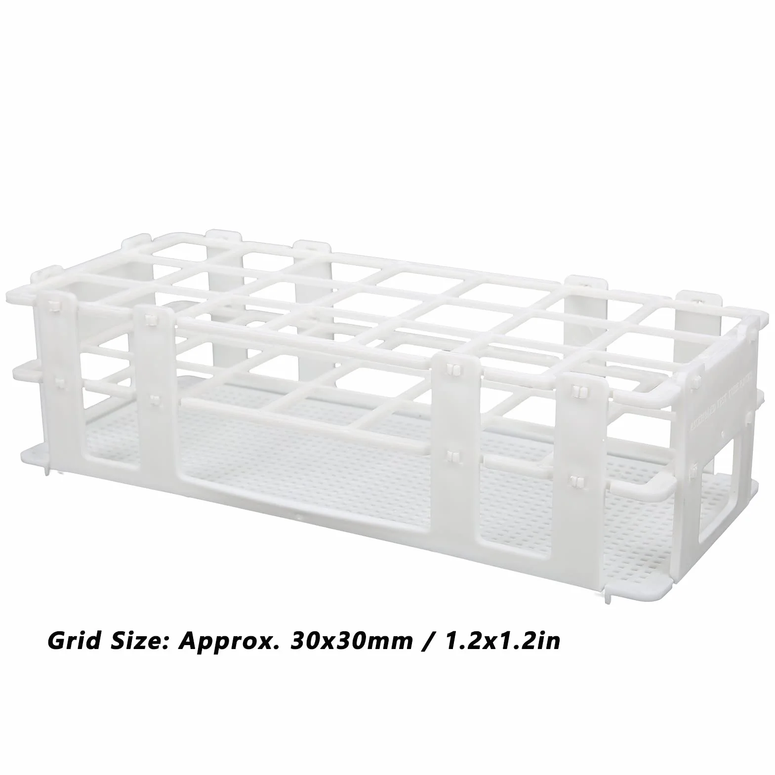 Gradilla para Tubos de Ensayo 30 mm x 21 Orificios Plástico Desmontable Laboratorio