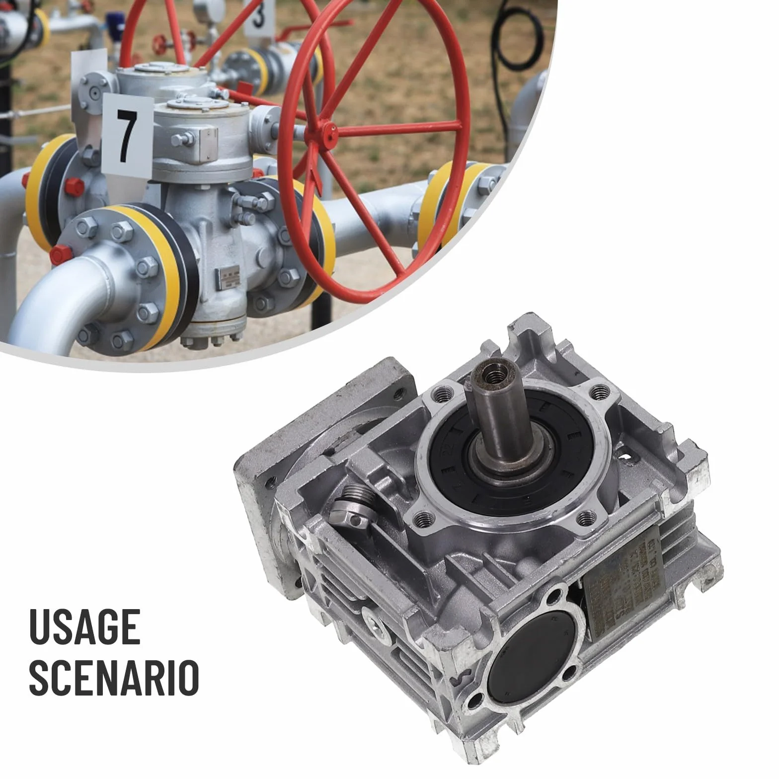 Reductor de engranaje sin fin RV030 para motor paso a paso NEMA 23, eje 14 mm, relación 5:1