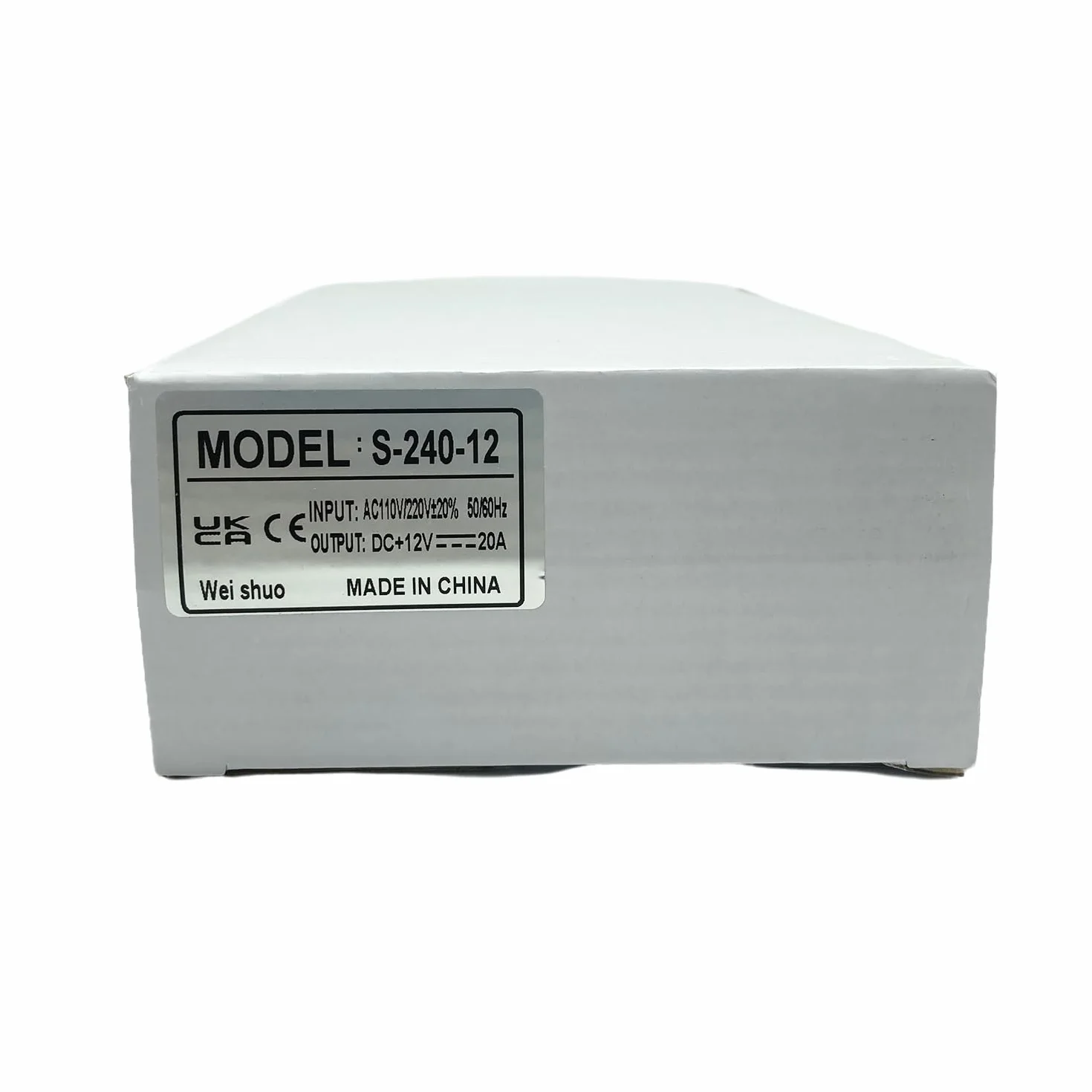Fuente de alimentación 12V 20A 240W AC220V a DC12V transformador de conversión con protección contra cortocircuito y sobrecarga