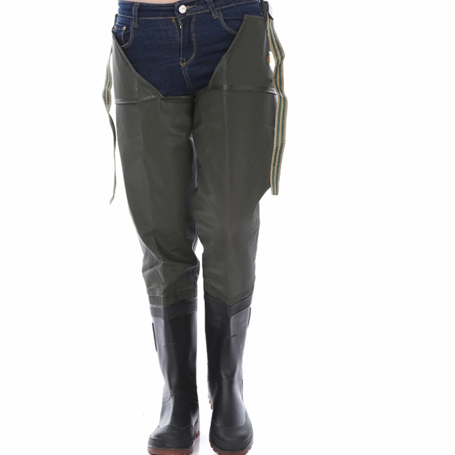 Pantalones De Pesca Impermeables De Punto para Hombre, Zapatos De Agua hasta La Rodilla, Pantalones De Pierna De PVC, Botas De Pesca Antideslizantes para Exteriores, Botas De Pesca