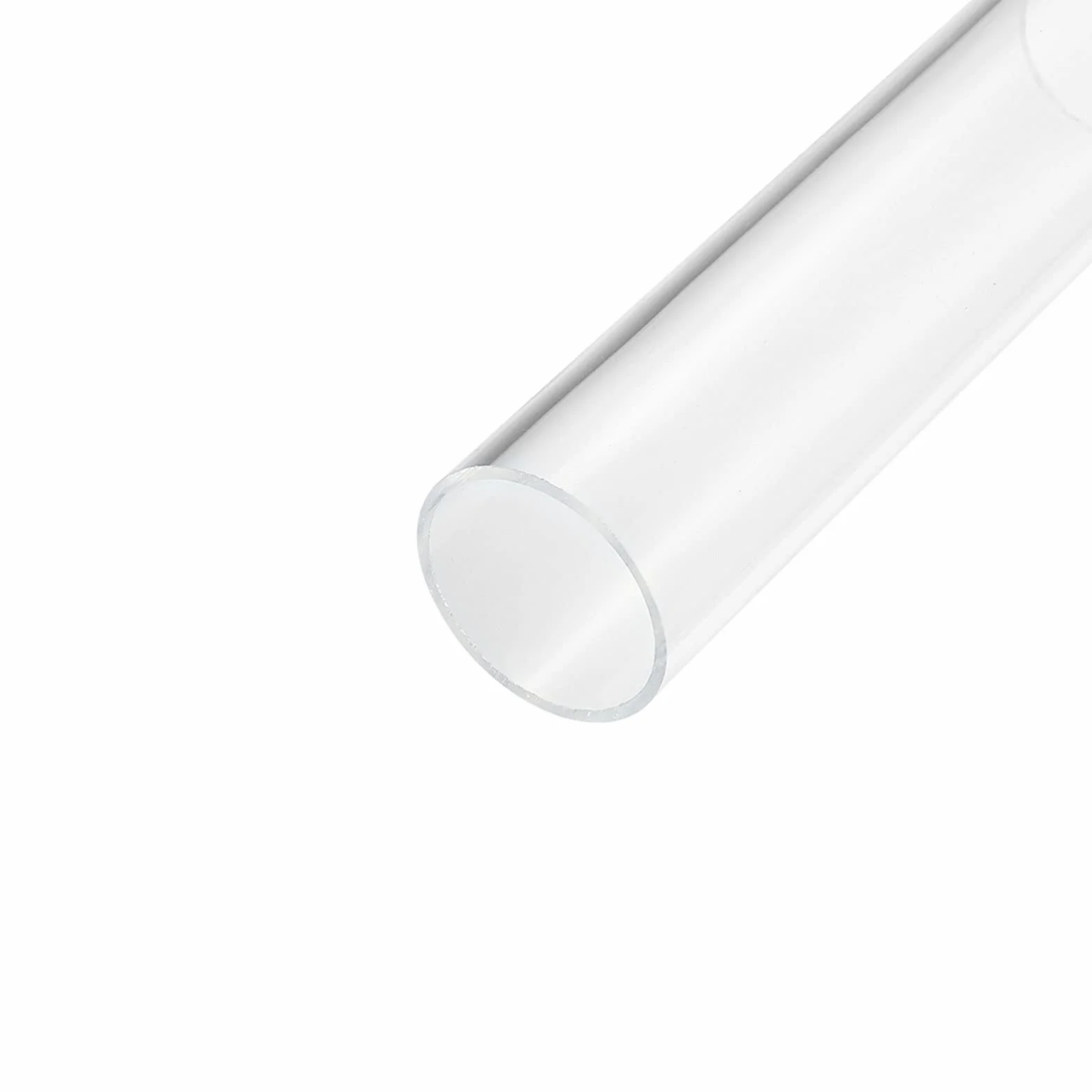 sourcing map Acrílico Tubo Transparente Rígido Redondo 46mm ID 50mm OD 6" para Lámparas y Linternas