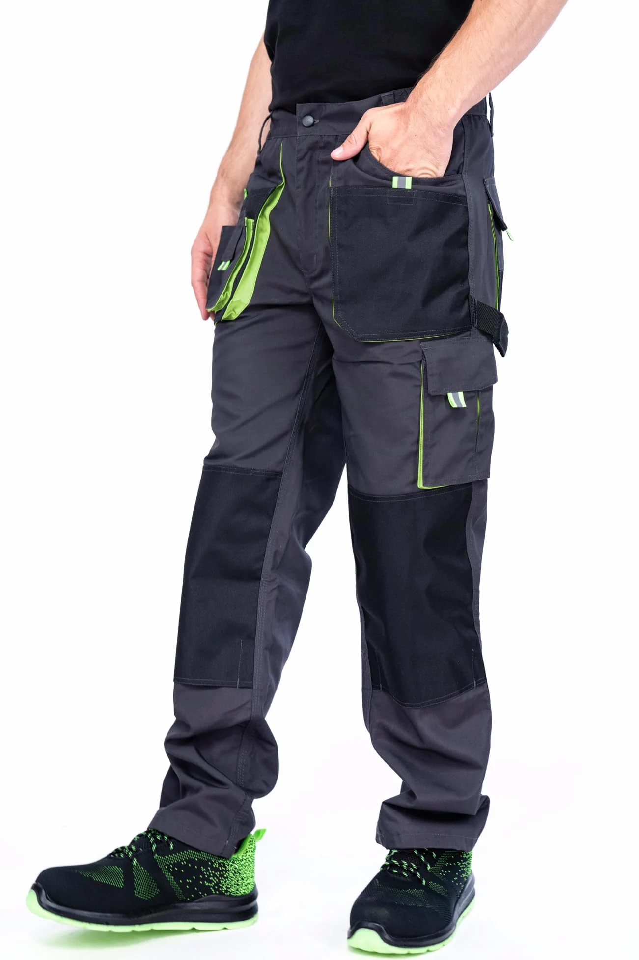 MAZALAT work wear Pantalones de Trabajo para Hombre, Pantalon de Seguridad, Pantalones de Proteccion, Ropa Hombre, Bolsillos Multiusos, S - 3XL, con Rodilleras Trabajo. Resistente
