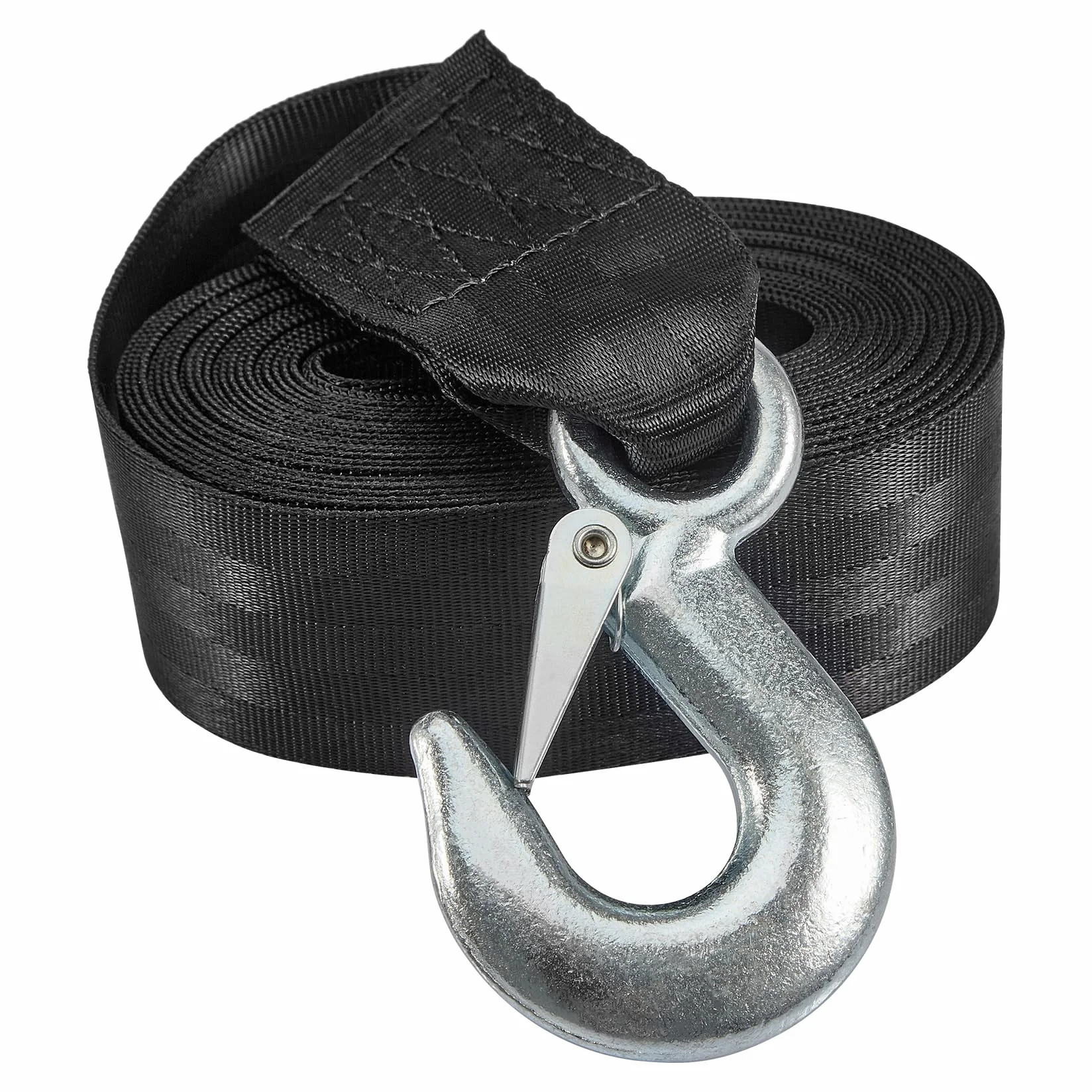 CarBole Correa de Cabrestante para Remolque 2 x 20 Pies 10000 Libras Resistencia a la Rotura Gancho de Seguridad