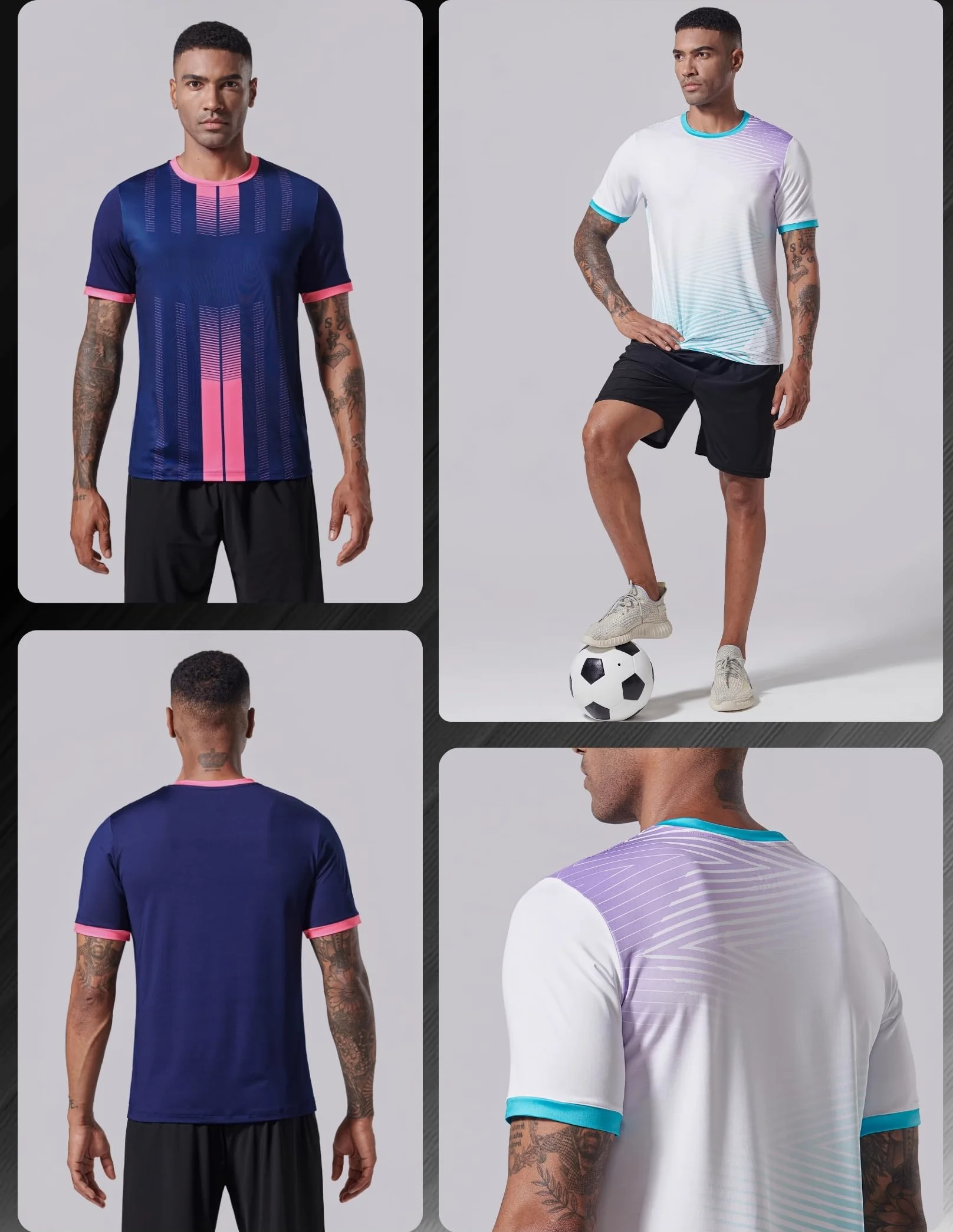 Liberty Imports Athletic Crew Neck Short Sleeve T Shirts Camiseta Hombre (Pack de 5)