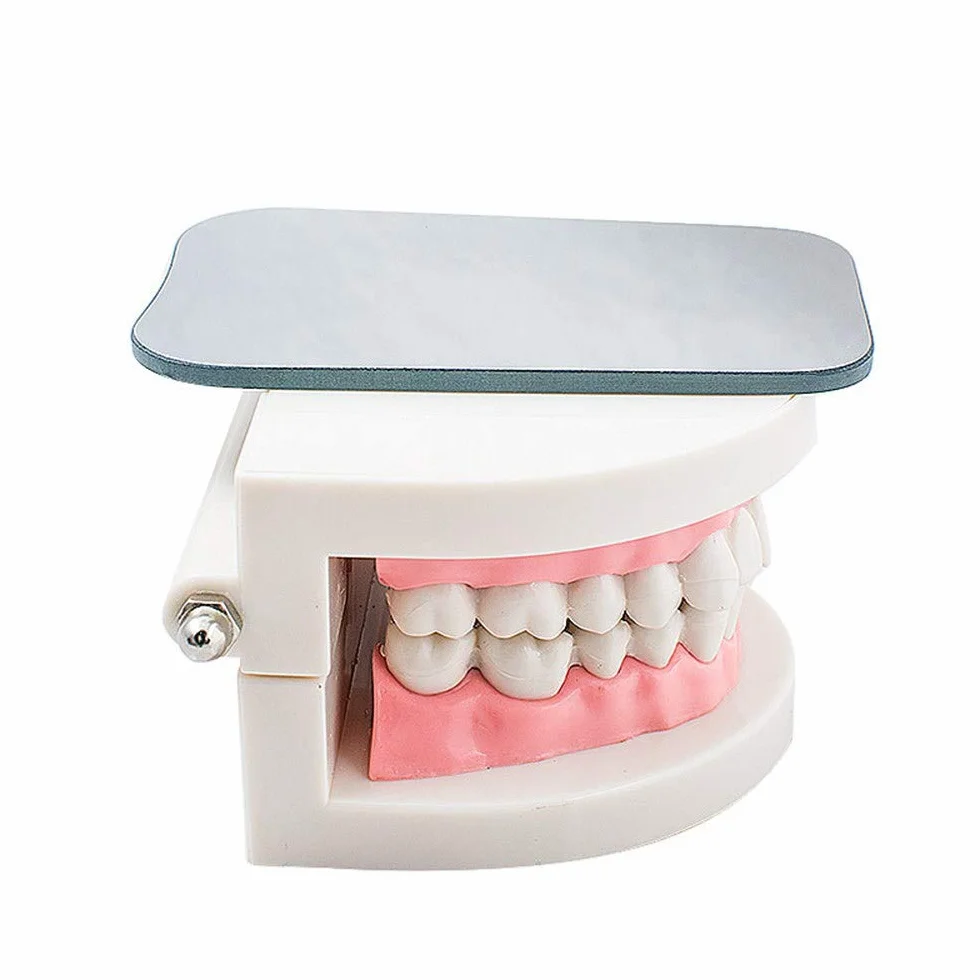 Espejo de boca dental intraoral autoclavable rodio plateado vidrio 2 caras profesional