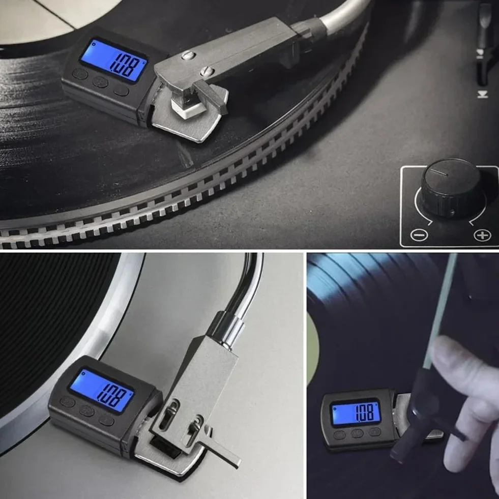 DollaTek Professional Digital Mini Stylus Force Scale Gauge Tester 0.01g LCD Blue for Tonearm Phono Cartridge Jewelry Balance