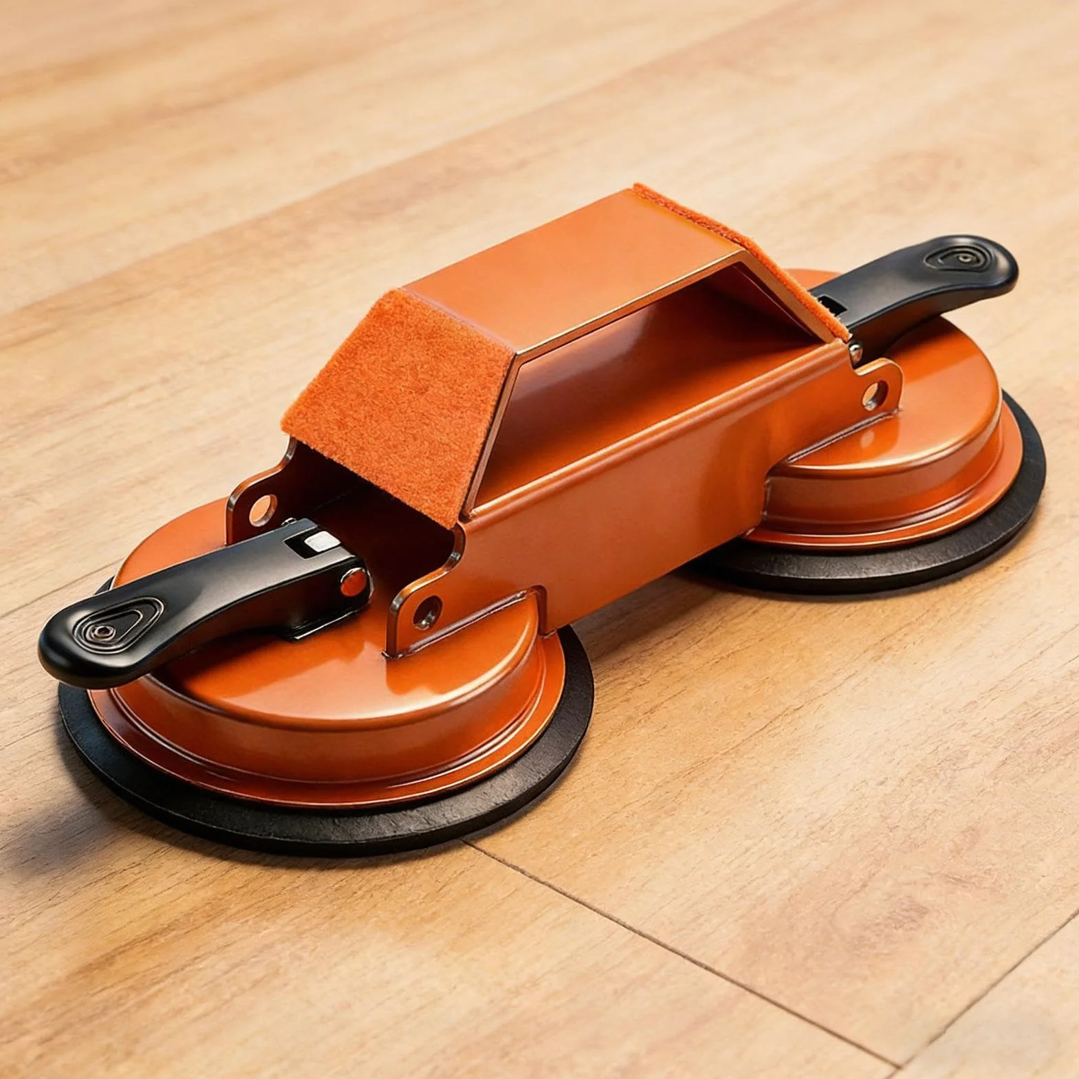Laminate Floor Repair Tool - Adjustable Closing Suction Cup, Heavy Duty Aluminum Handle Lifter, Floating Wood Plank, Tile Glass Carrier