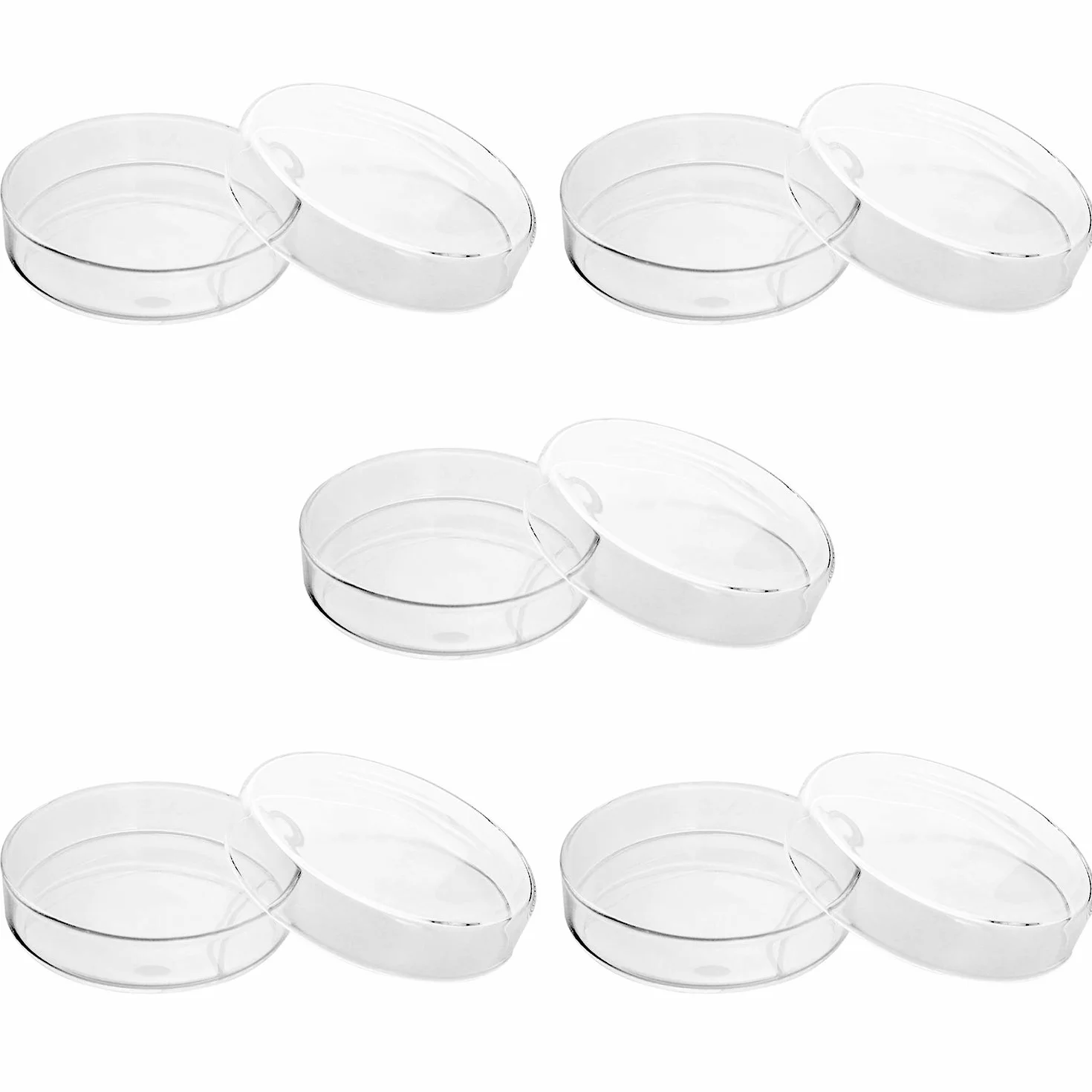 QWORK Placas de Petri de Vidrio Borosilicato 90mm x 20mm 5 Piezas