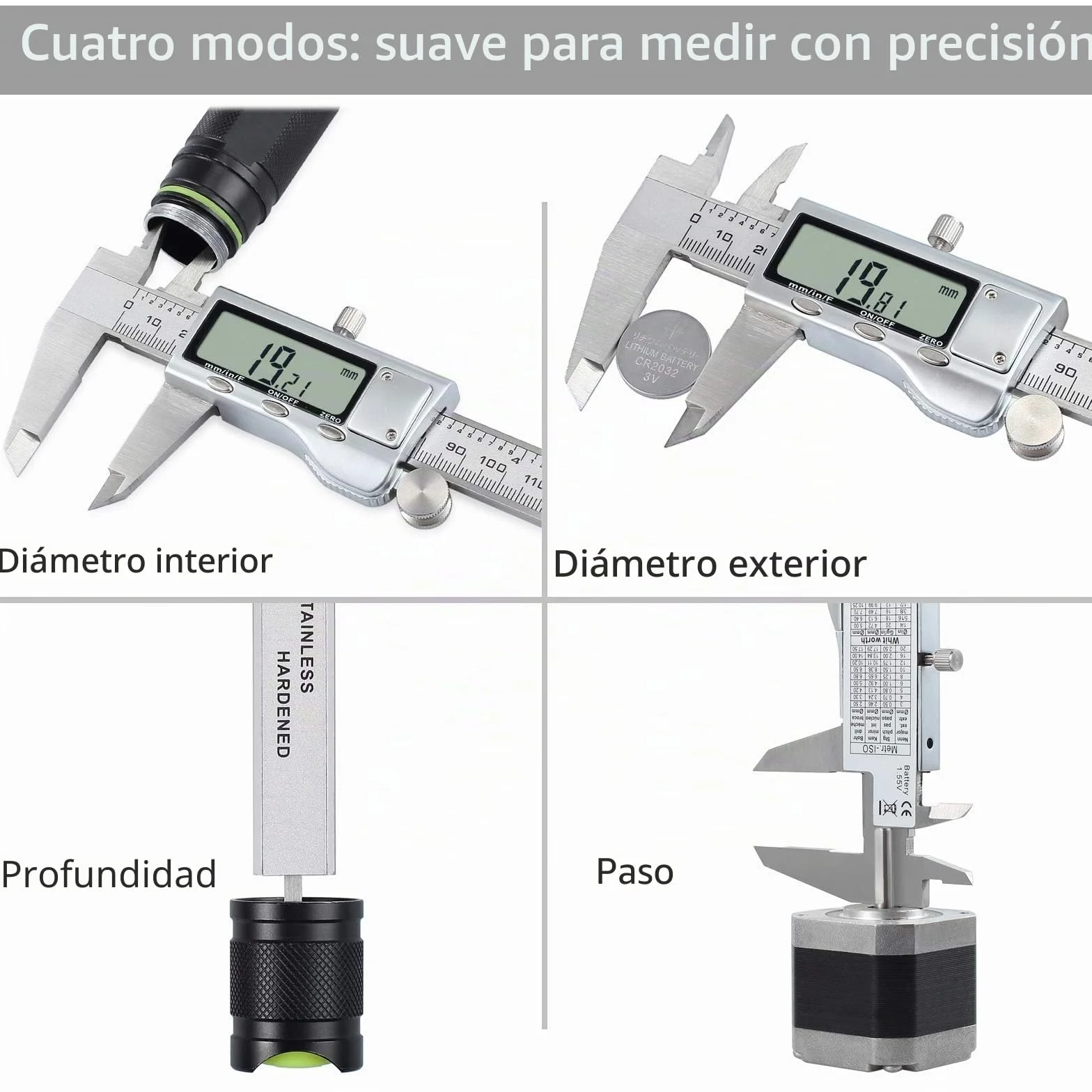 Proster Calibre Digital Pie de Rey 0-150mm 6 Pulgadas Calibrador Electrónico Acero Inoxidable