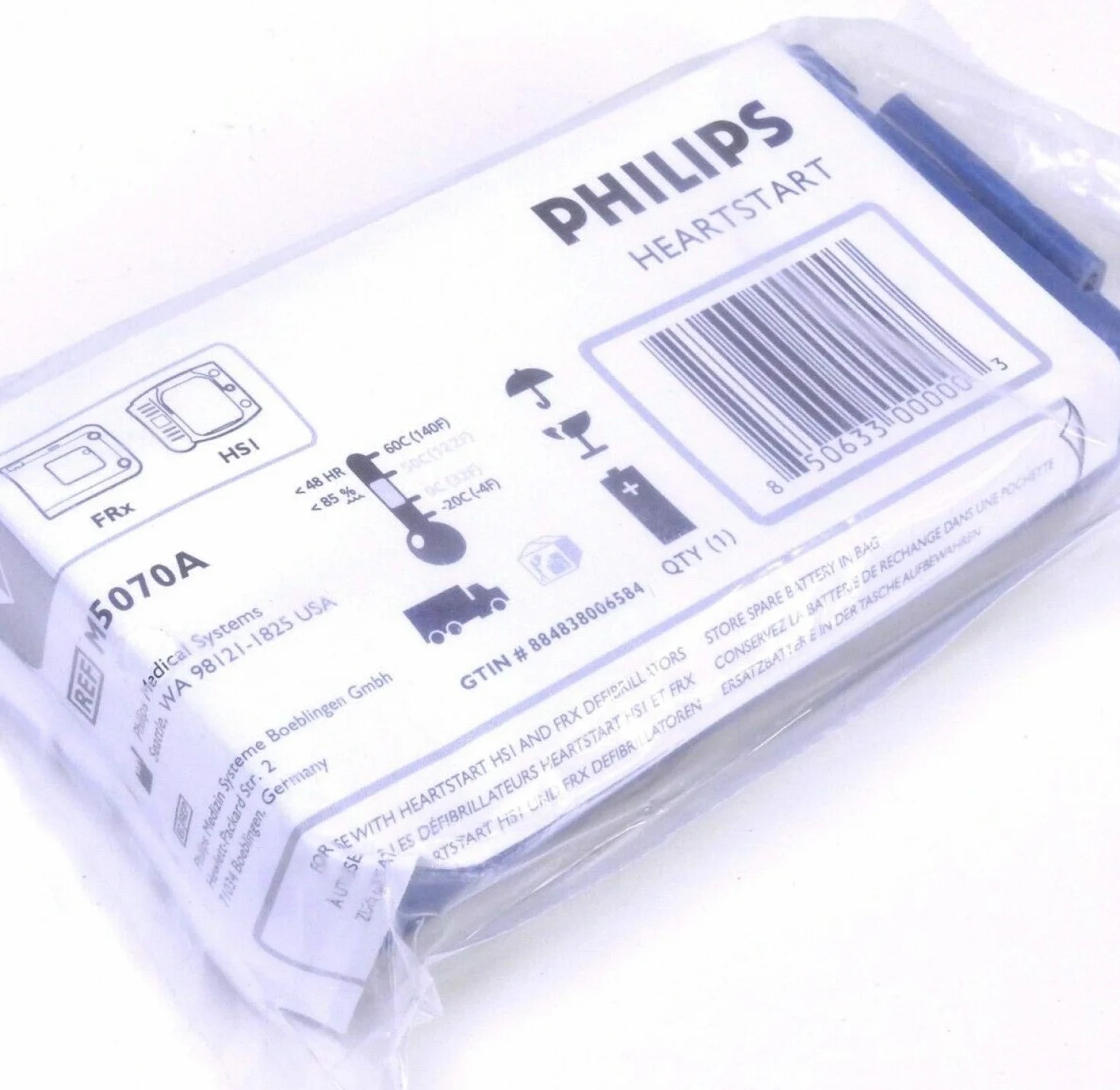 PHILIPS Batería de litio 9V DSA HEARTSTART HS1 M5070A 4,2Ah
