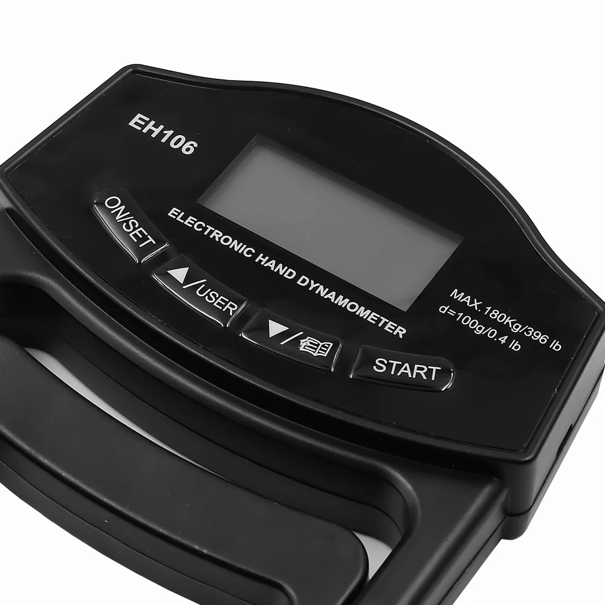 Dinamómetro de Mano Digital Probador de Fuerza de Agarre 396 Libras USB Recargable Pantalla LCD