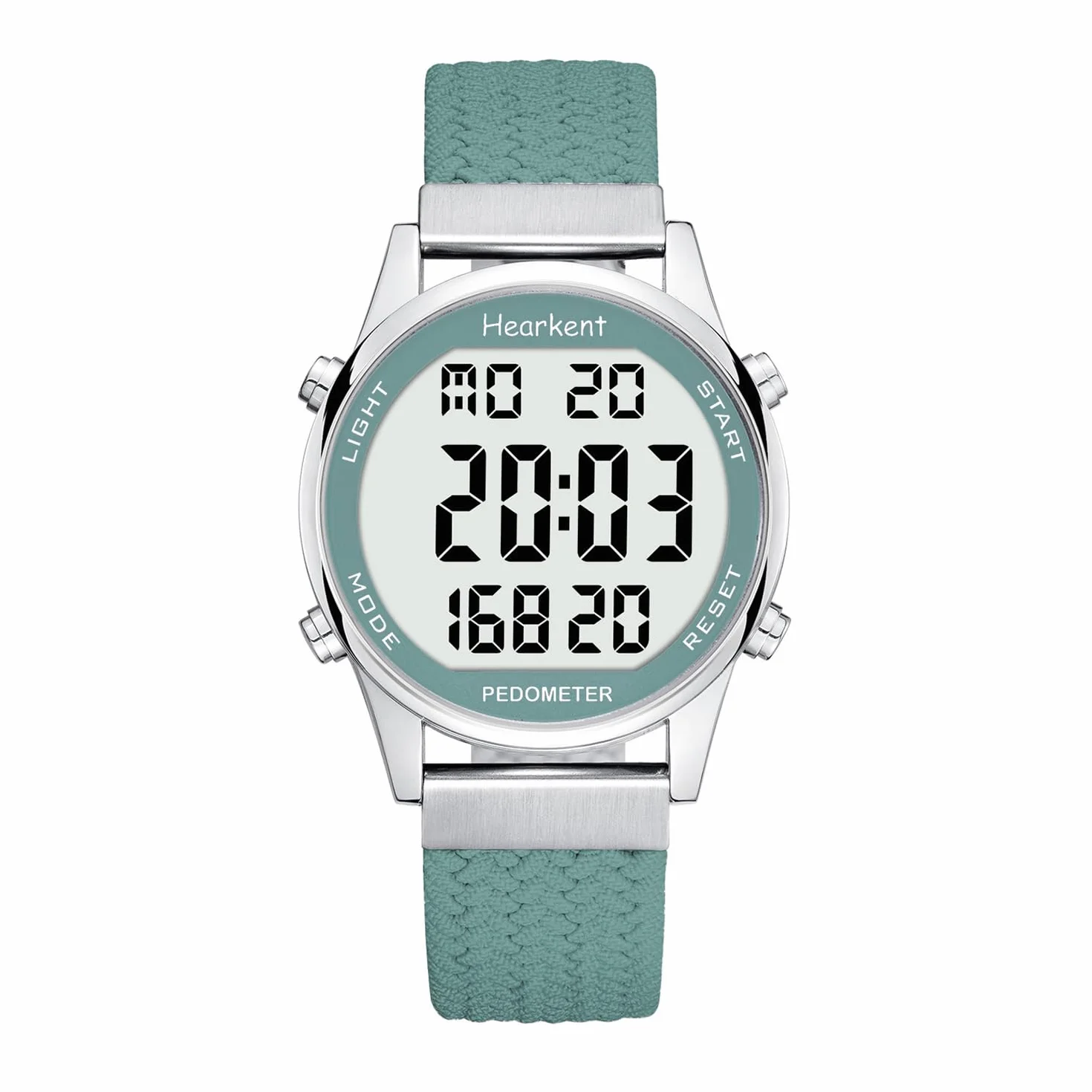 Hearkent Reloj podómetro para Mujer, grabación de calorías y Distancia, Alarma, Cuenta atrás, visualización de la Hora,sin Carga ni aplicación, 2401