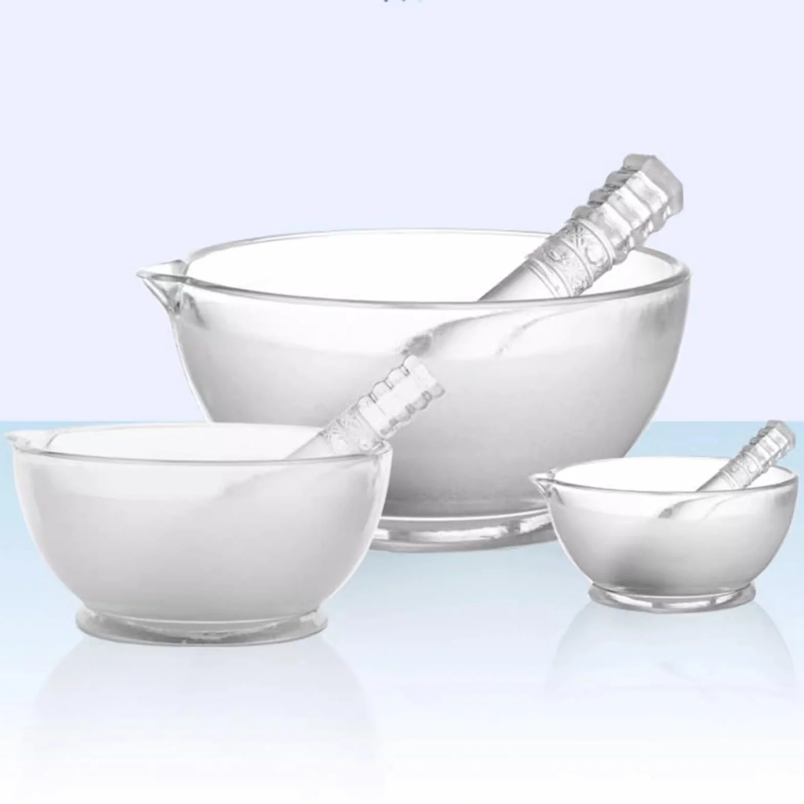 Conjunto Mortero Vidrio 120mm Herramientas Molienda Laboratorio Cocina Molinillo Especias
