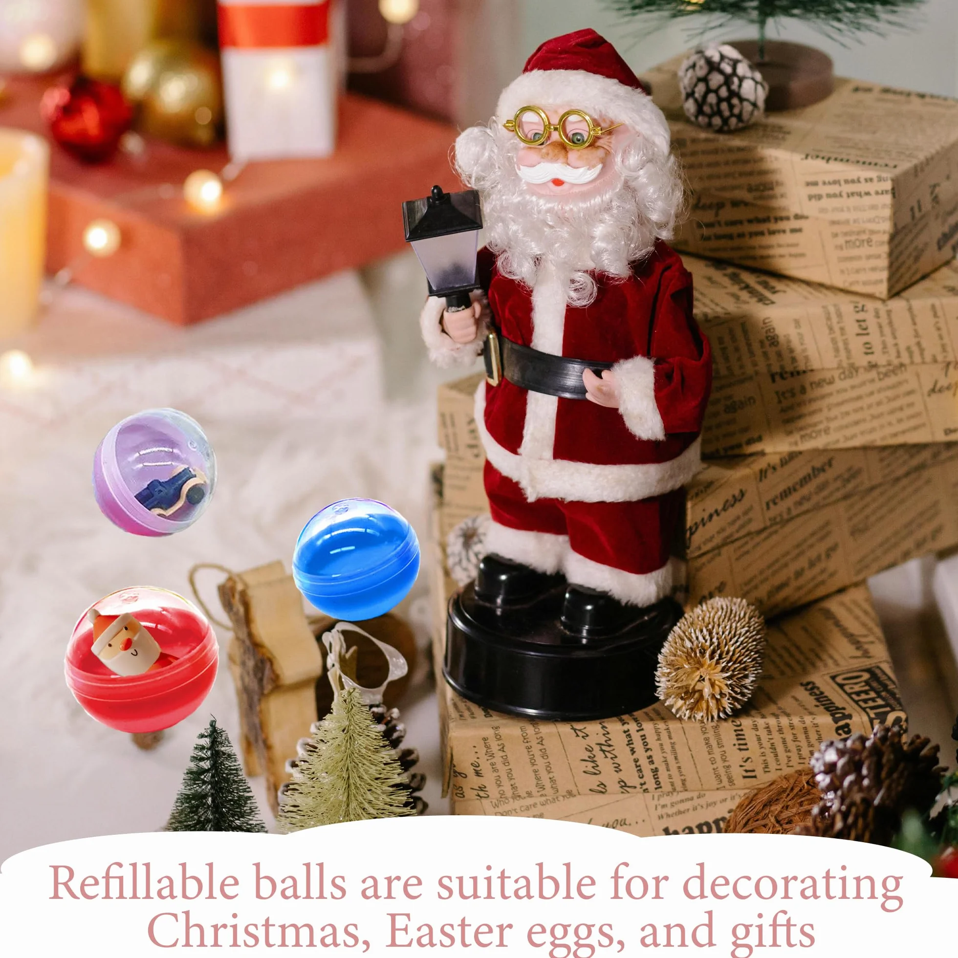 Bolas de acrílico rellenables transparentes 2 uds para manualidades y regalos de fiesta