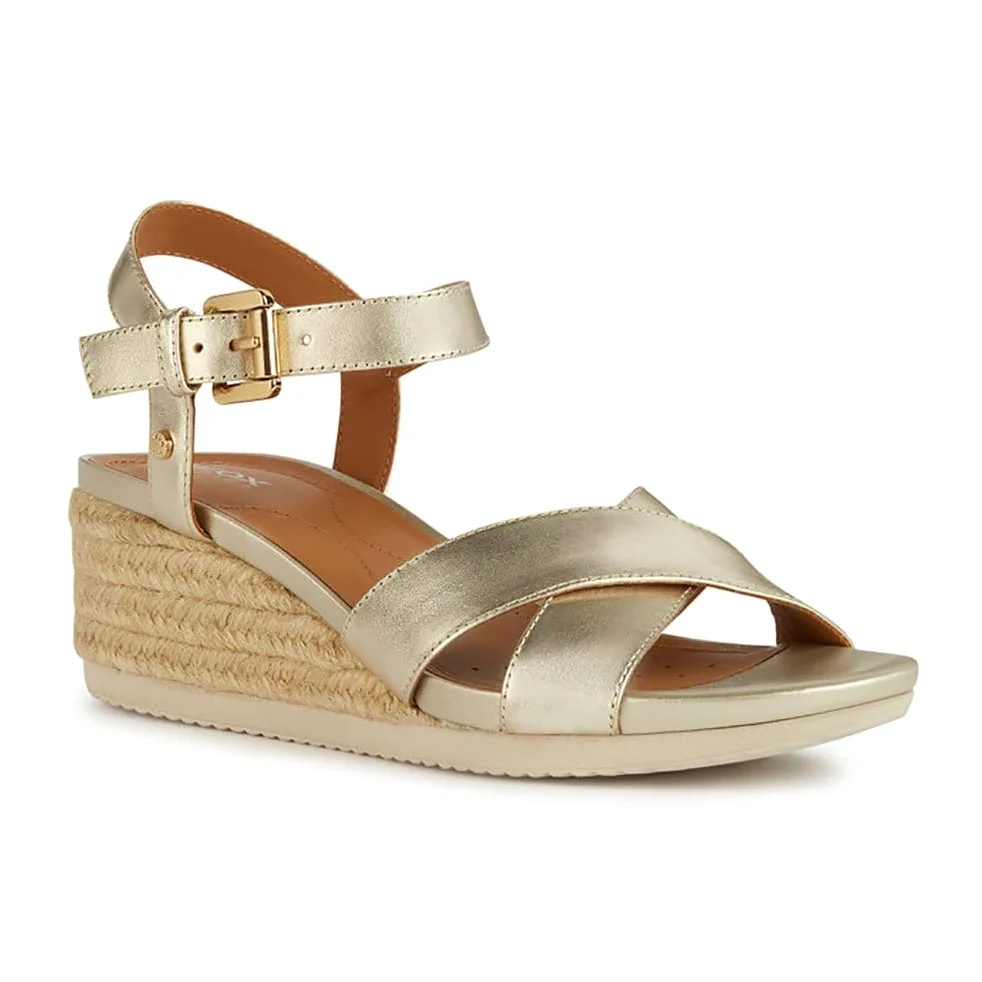 Geox D Ischia Corda C, Sandalias para Mujer