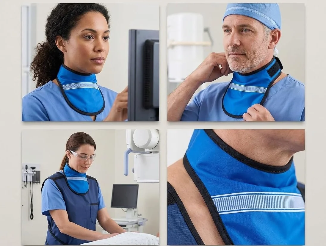 Protector de rayos X para tiroides 0.5 mm plomo collar tiroideo