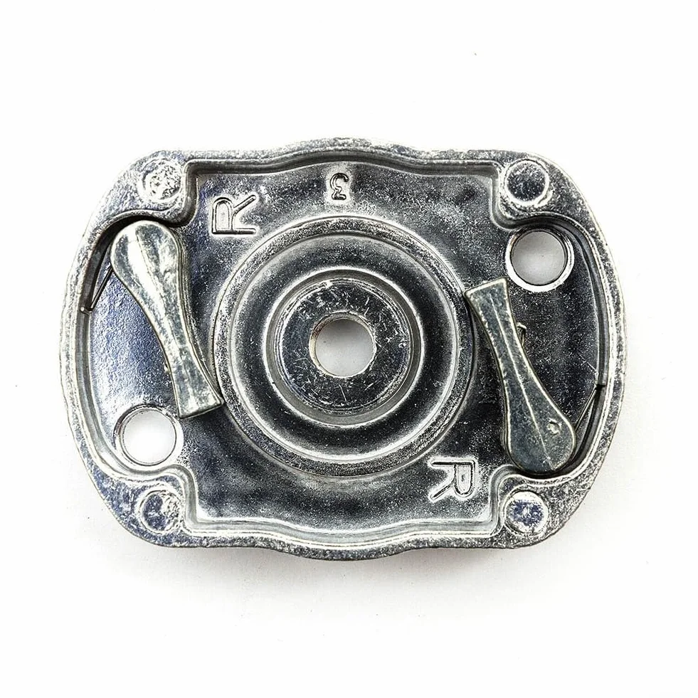 Trinquete de metal plateado con clips de retorno dobles para motores de maquinaria de jardín
