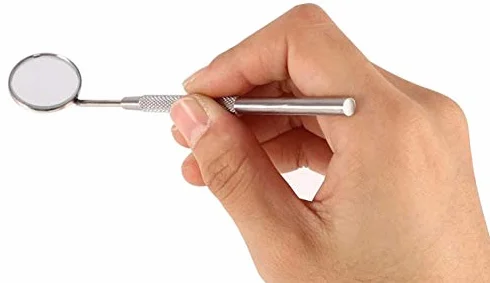 Espejo dental de acero inoxidable 16 cm para dentista