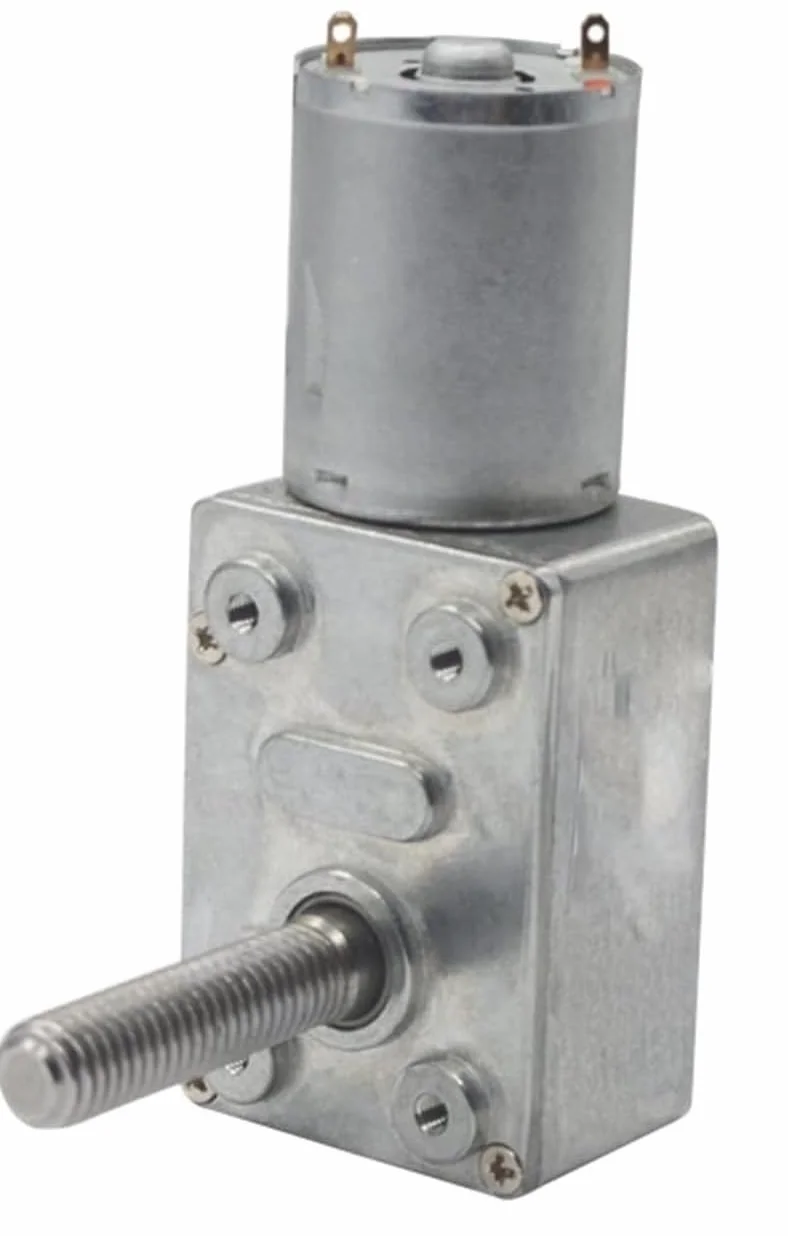 Micromotor 370 Motorreductor 24 V CC, Alto Par, Eje Roscado M8, 6rpm