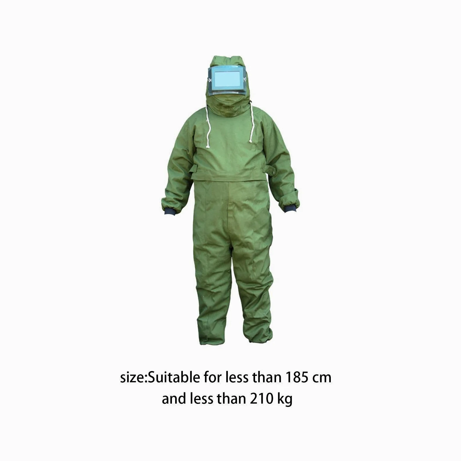 Traje de Protección para Chorro de Arena, Ropa Protectora, Mono de Protección, Traje con Capucha de Cobertura Total para Chorro de Arena, Dise