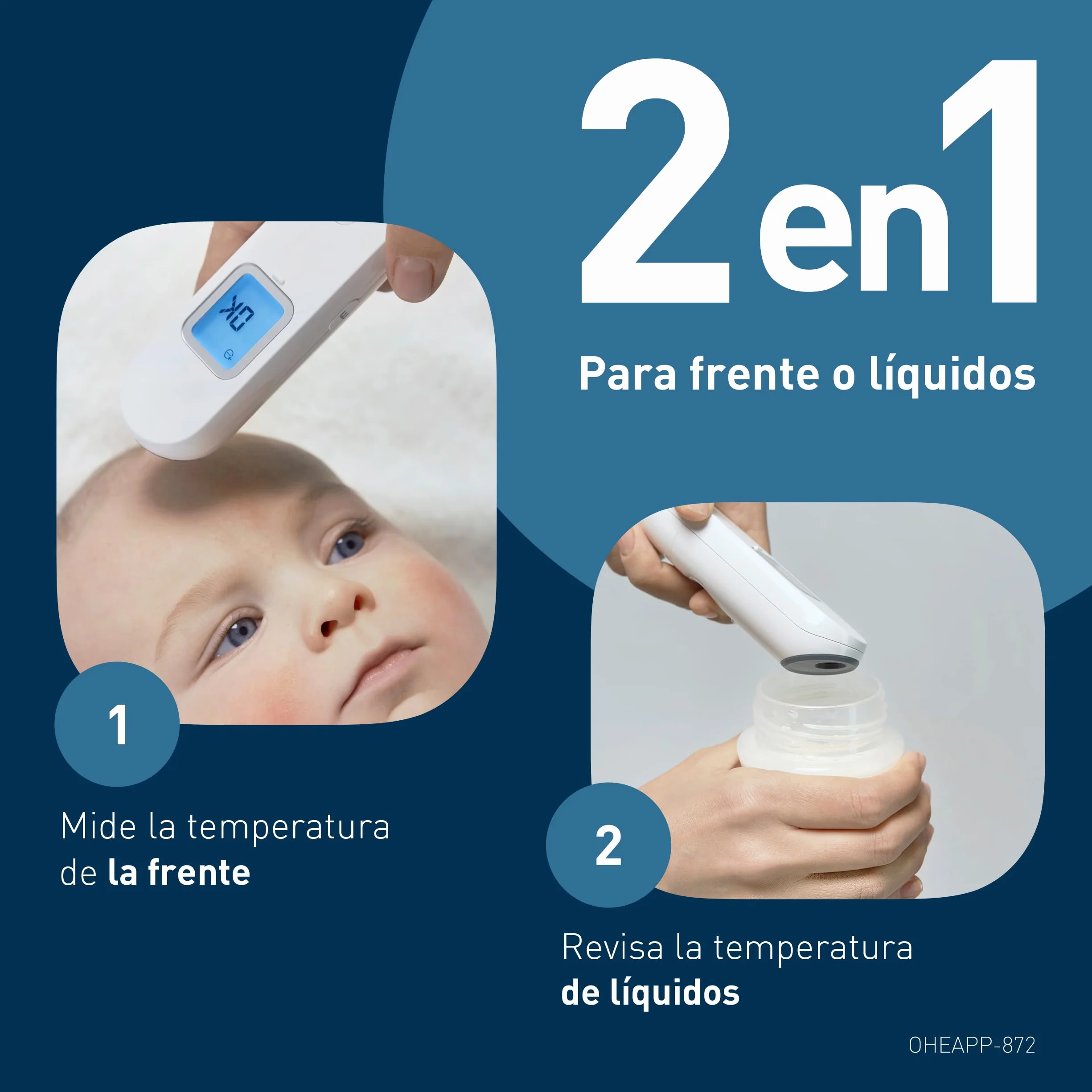 OMRON Gentle Temp 730 Termómetro digital sin contacto infrarrojos para frente líquidos y oído bebé rápido preciso con memoria