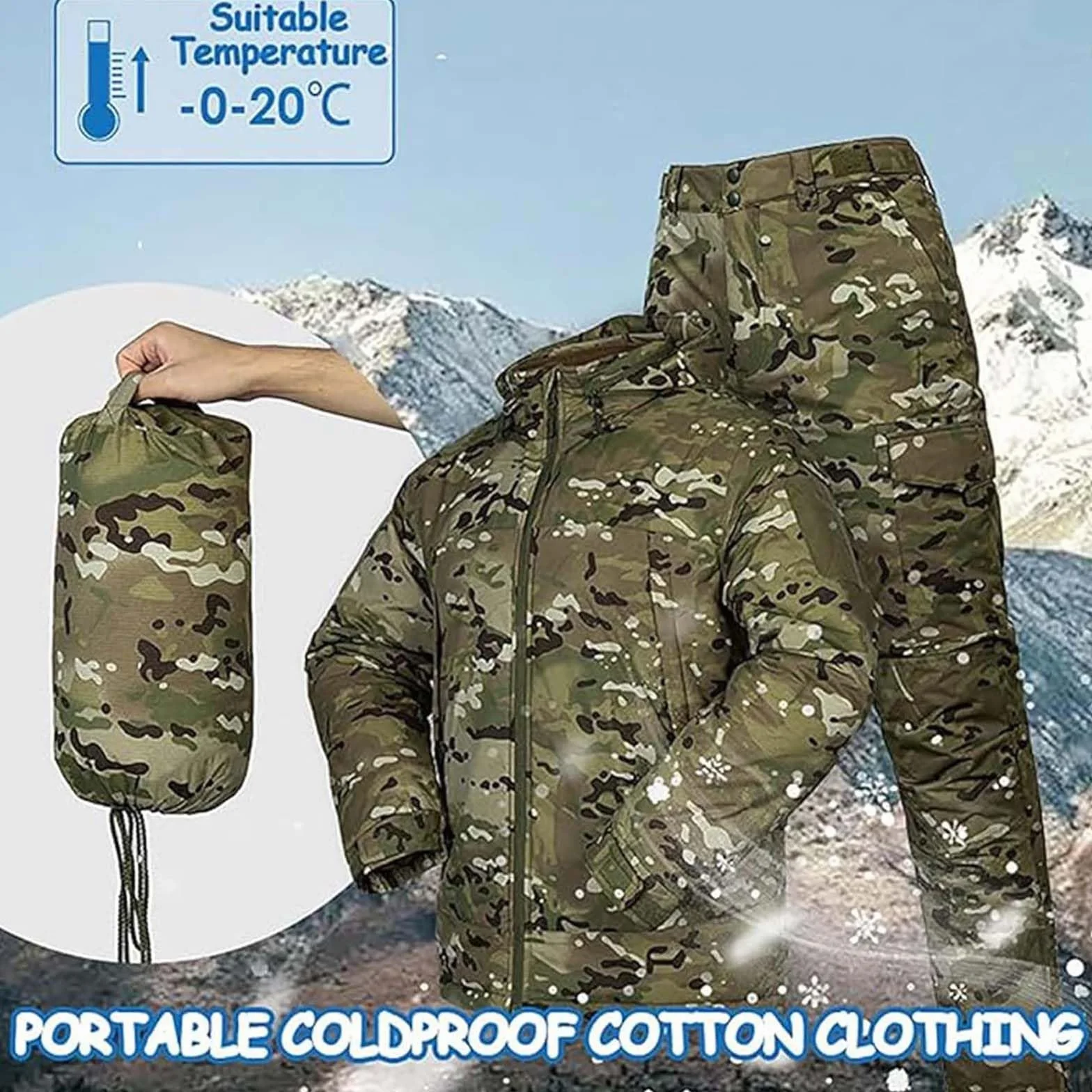 Chaqueta y Pantalones Tácticos para Hombre Ripstop Multicam Military BDU Uniforme de Caza