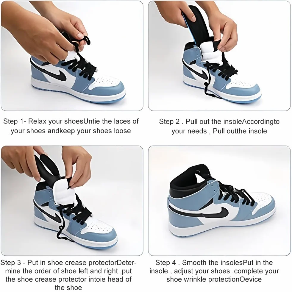 SEMINISMAR Protección antiarrugas para zapatos, protección contra pliegues de zapatos, protección contra pliegues de zapatos, protección contra torceduras, protección contra torceduras, protección