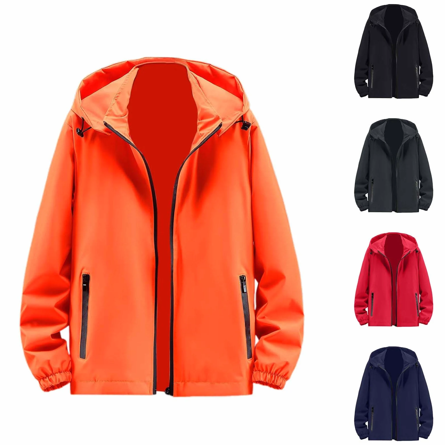 Chubasquero impermeable para hombre, chaqueta de invierno resistente al viento, chaqueta funcional de secado rápido, cortavientos, chaqueta de senderismo para exteriores, corte holgado