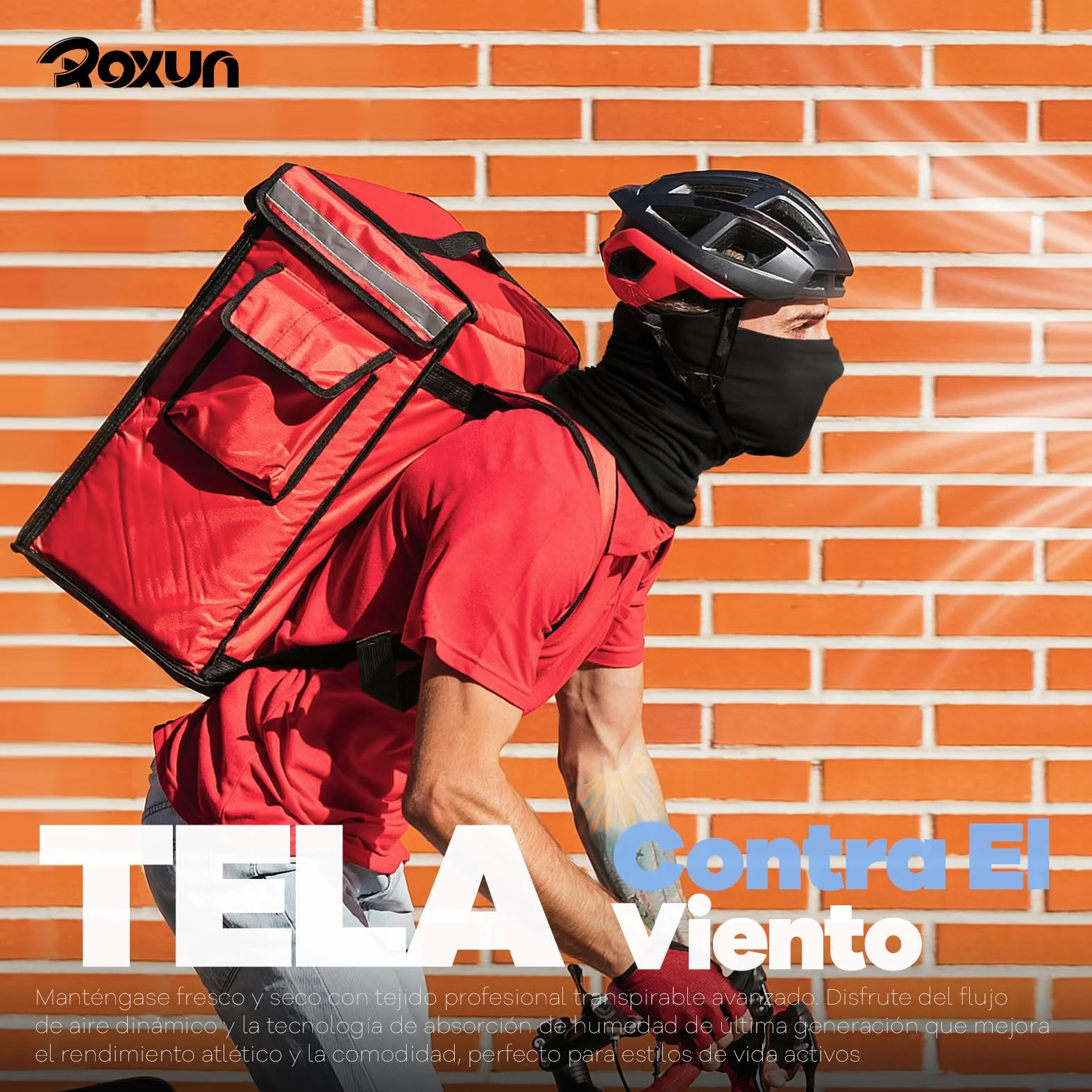 ROXUN 4 Piezas Braga de Cuello, Bandana Transpirable Refrescante Protección UV, Bufanda Multifuncional para Hombre y Mujer, Ideal para Moto y Verano