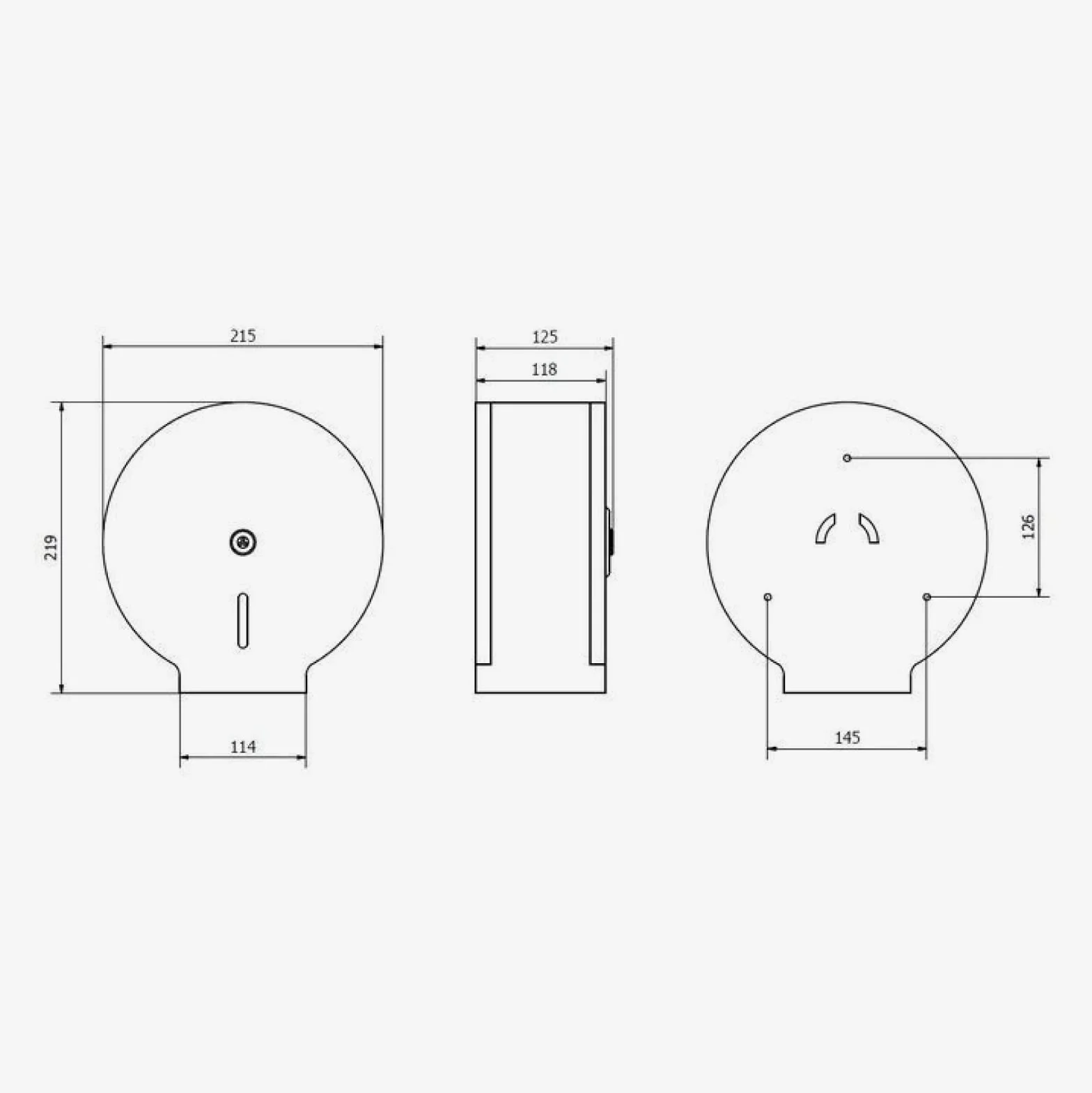 Jofel Portarrollos de Papel Higiénico Industrial, Dispensador Acero Inoxidable 200m 190mm AE23200
