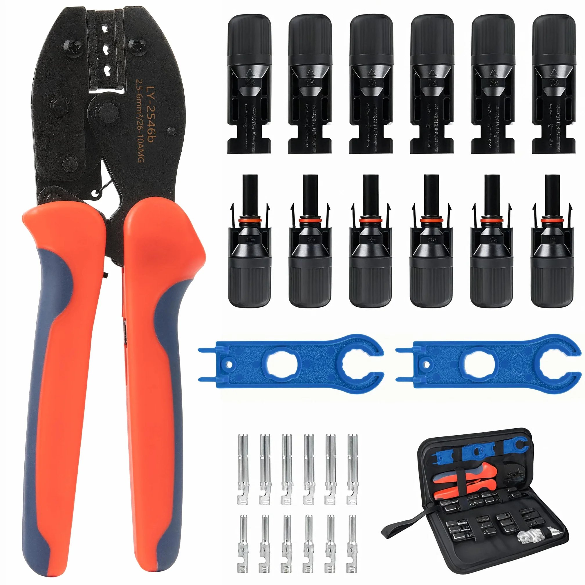 EIEVEY Alicates Engarzadores Solares Kit para Cables PV 2.5/4/6mm²