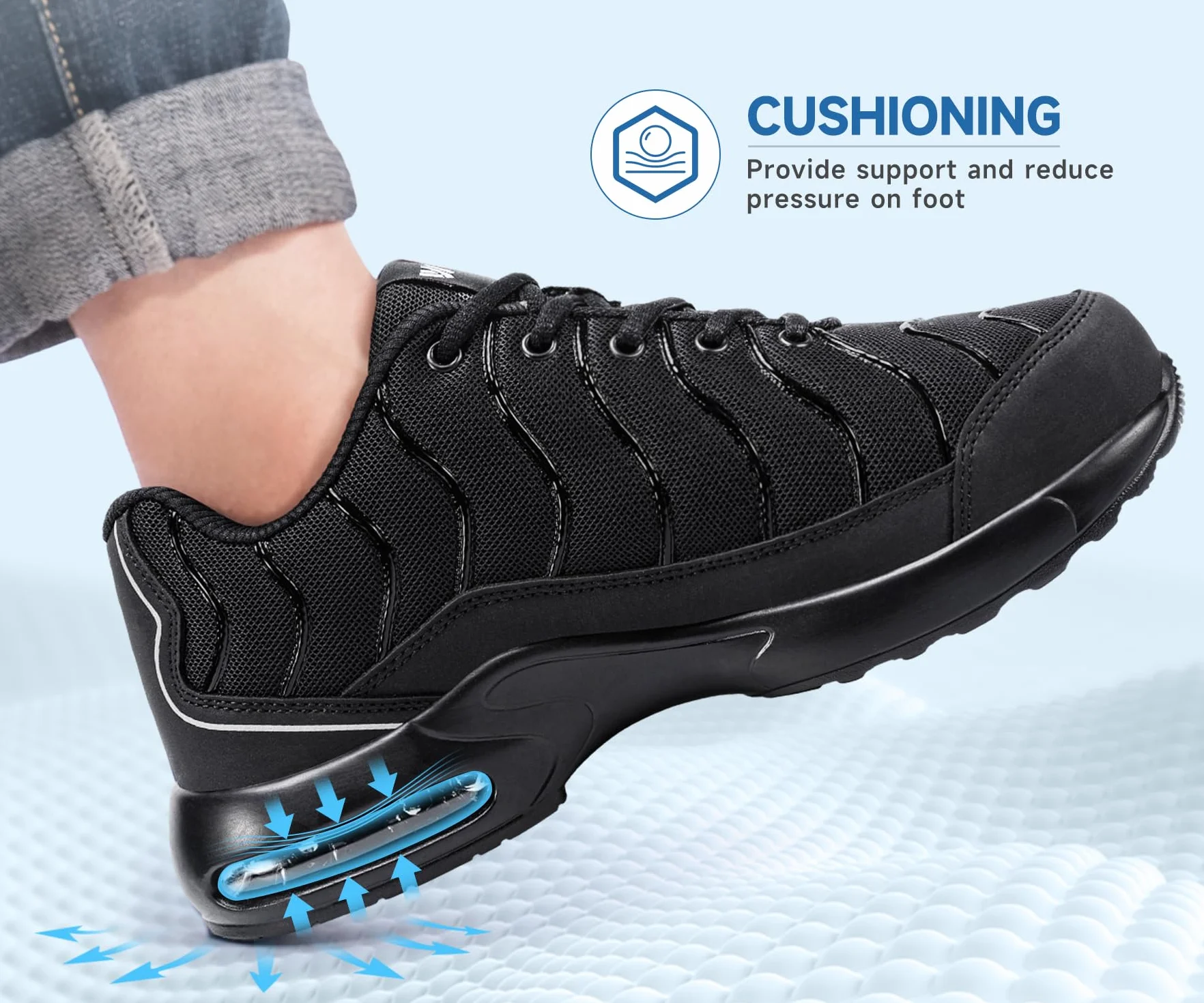 LARNMERN Zapatos de Seguridad con Puntera de Acero 35-51EU Resistente a la Perforación Ligero Hombre Mujer