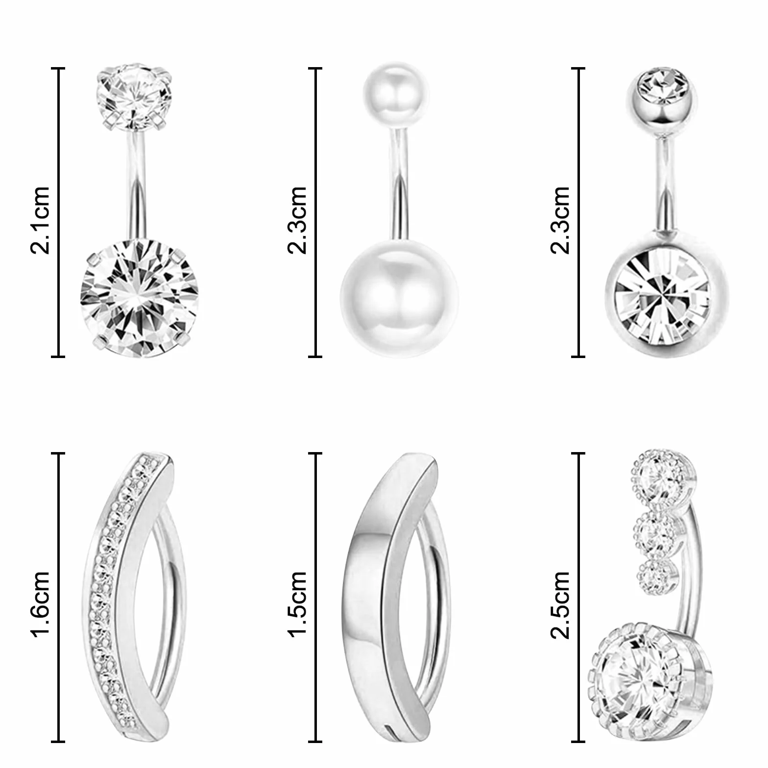TYXHXTF 11 Pcs Piercings Ombligo para Mujeres, Piercings para Ombligo, Anillos para el Ombligo, Piercing Ombligo Embarazada Colgantes para Piercing de Ombligo Corazón Mariposa Anillos para Ombligo