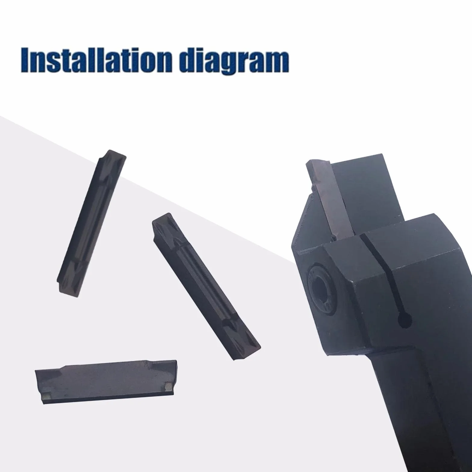 Soporte para herramientas de corte de torno MGEHR1616-2 con 11 plaquitas MGMN200-G de metal duro