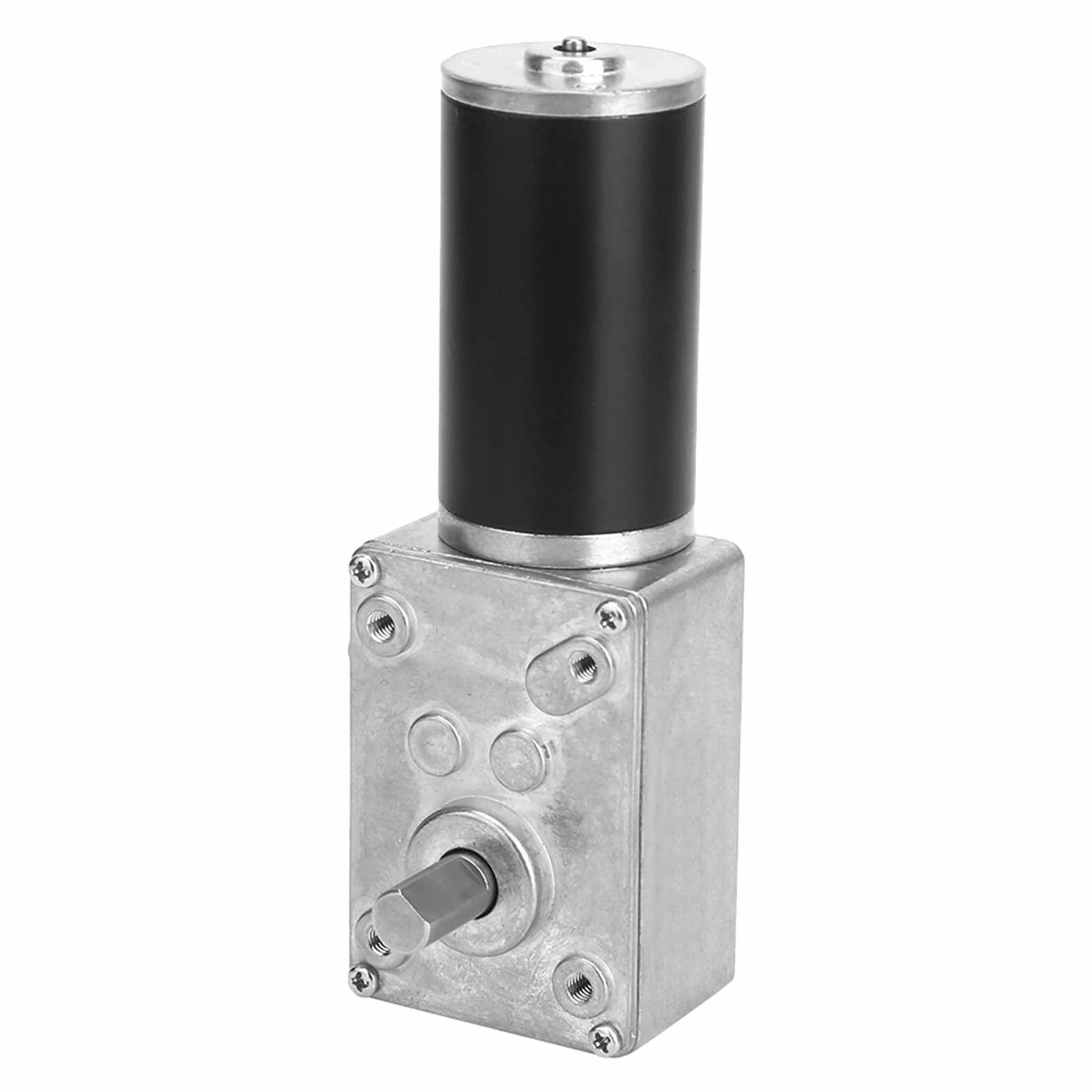 Motor de Reducción de Velocidad 12V CC, Engranaje Helicoidal Alto Par Eje 8mm 12 RPM