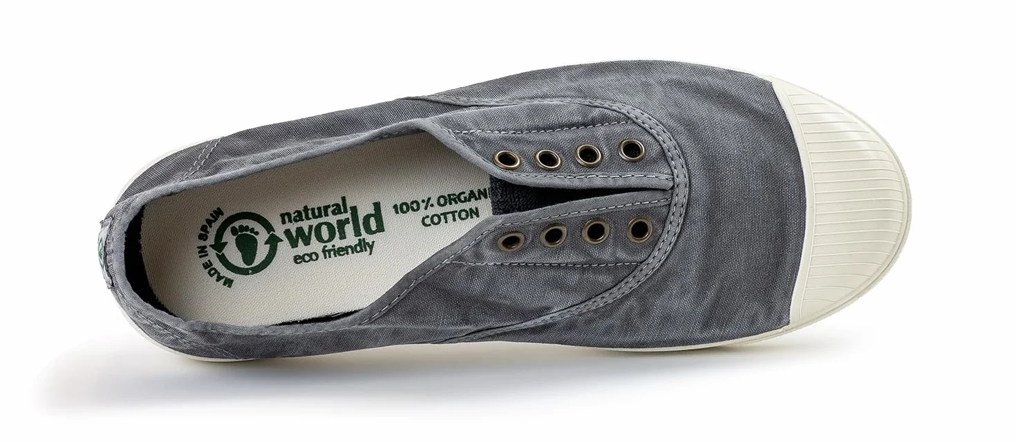 Natural World Eco 3102E Old Condor Zapatillas de Lona Unisex Algodón Orgánico Suela Caucho Natural Fabricadas España Veganas
