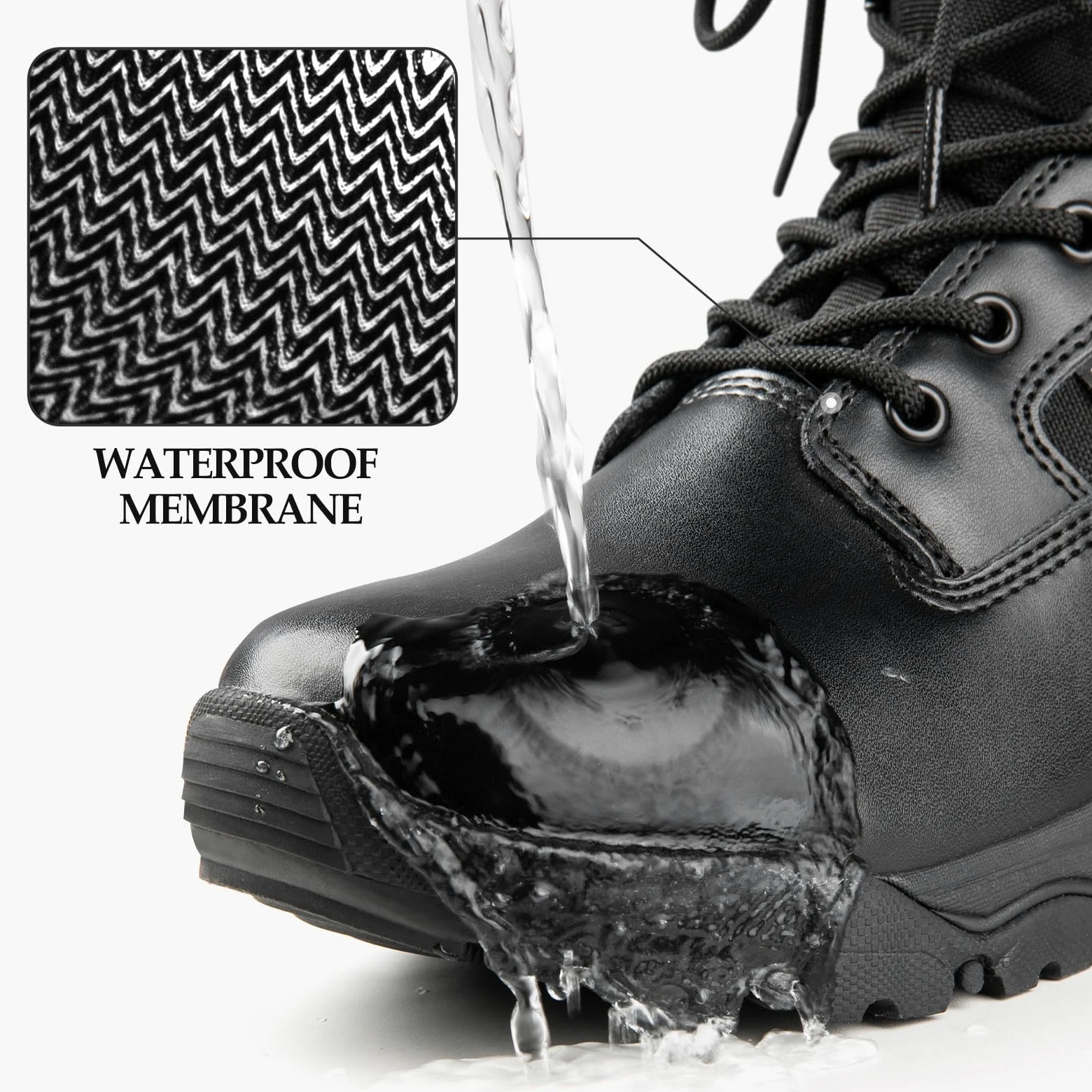 FREE SOLDIER Botas Tácticas para Hombre 8 Pulgadas Botas de Combate Ligeras Botas de Trabajo Militares de Cuero de Ante Duraderas Botas para el Desierto
