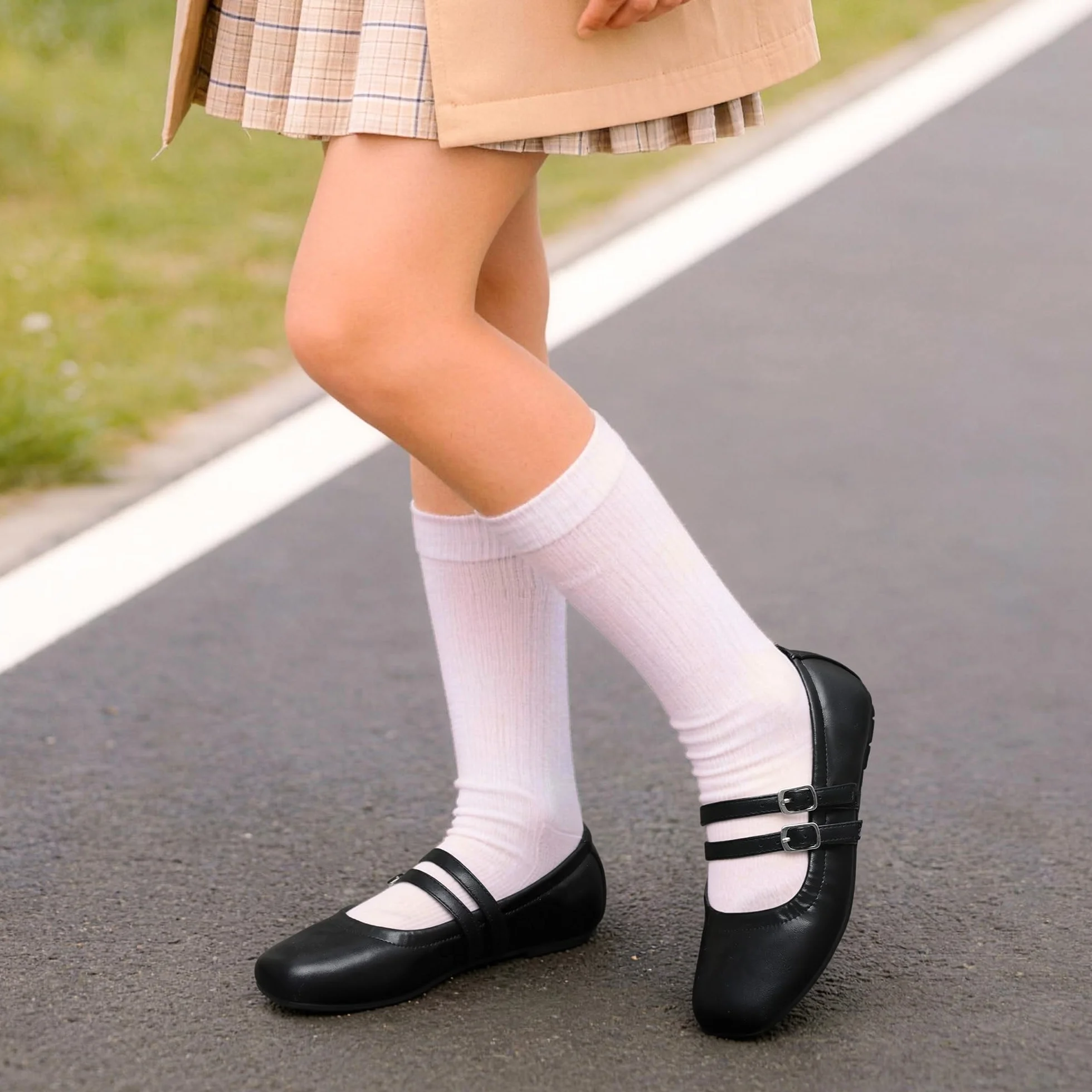 DREAM PAIRS Mary Jane Ballet Shoes for Girls Wedding Party