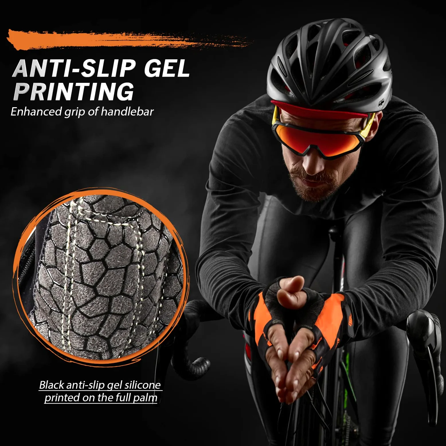 Guantes de Ciclismo para Hombre y Mujer con Almohadilla Antideslizante Absorbente de Golpes, Guantes Ligeros para Ciclismo, Entrenamiento al Aire Libre